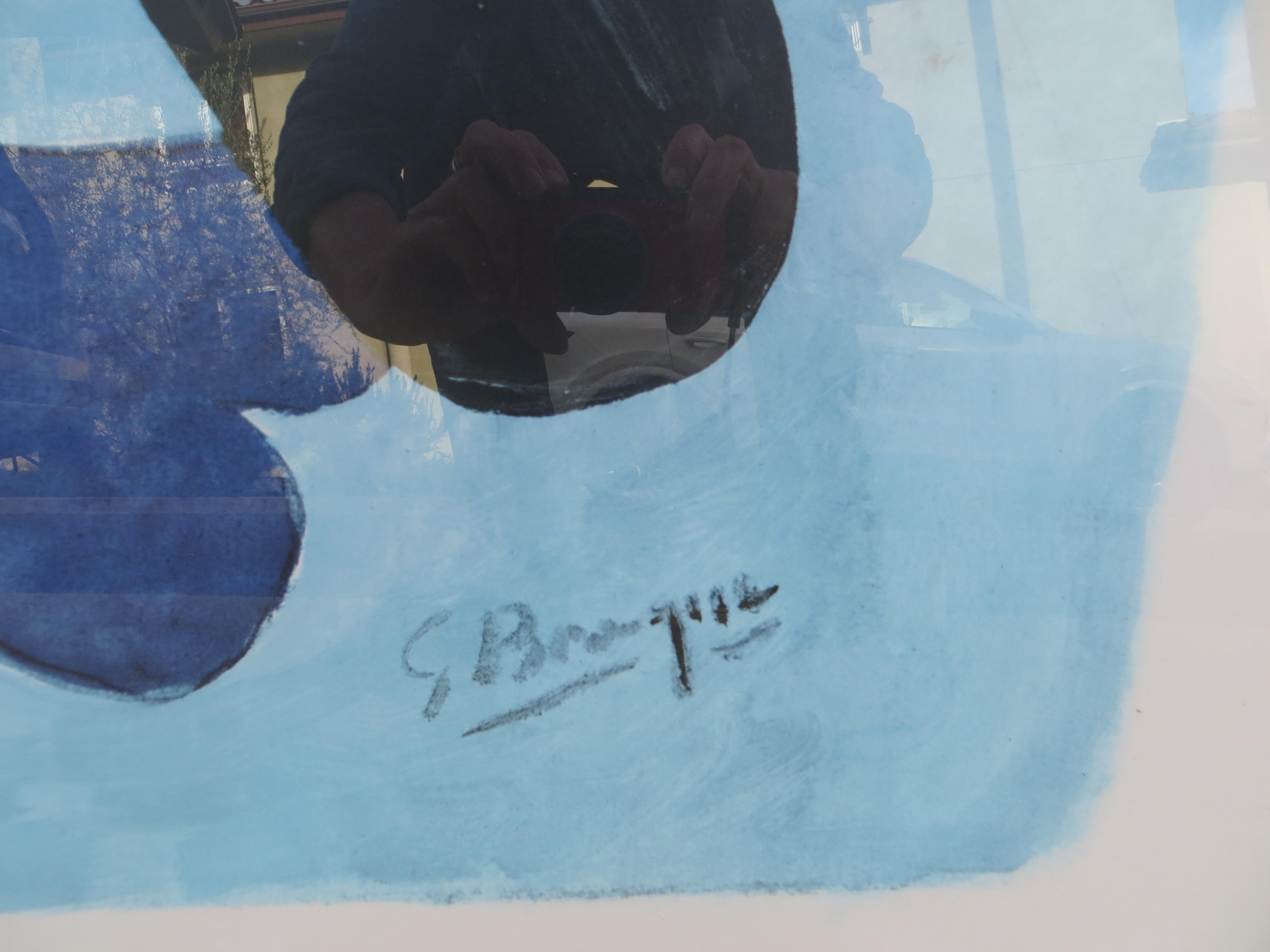 Georges Braque, Astra et l'Oiseau,  Edition des Nouvelles Images Printed France - Blue Abstract Print by George Braque