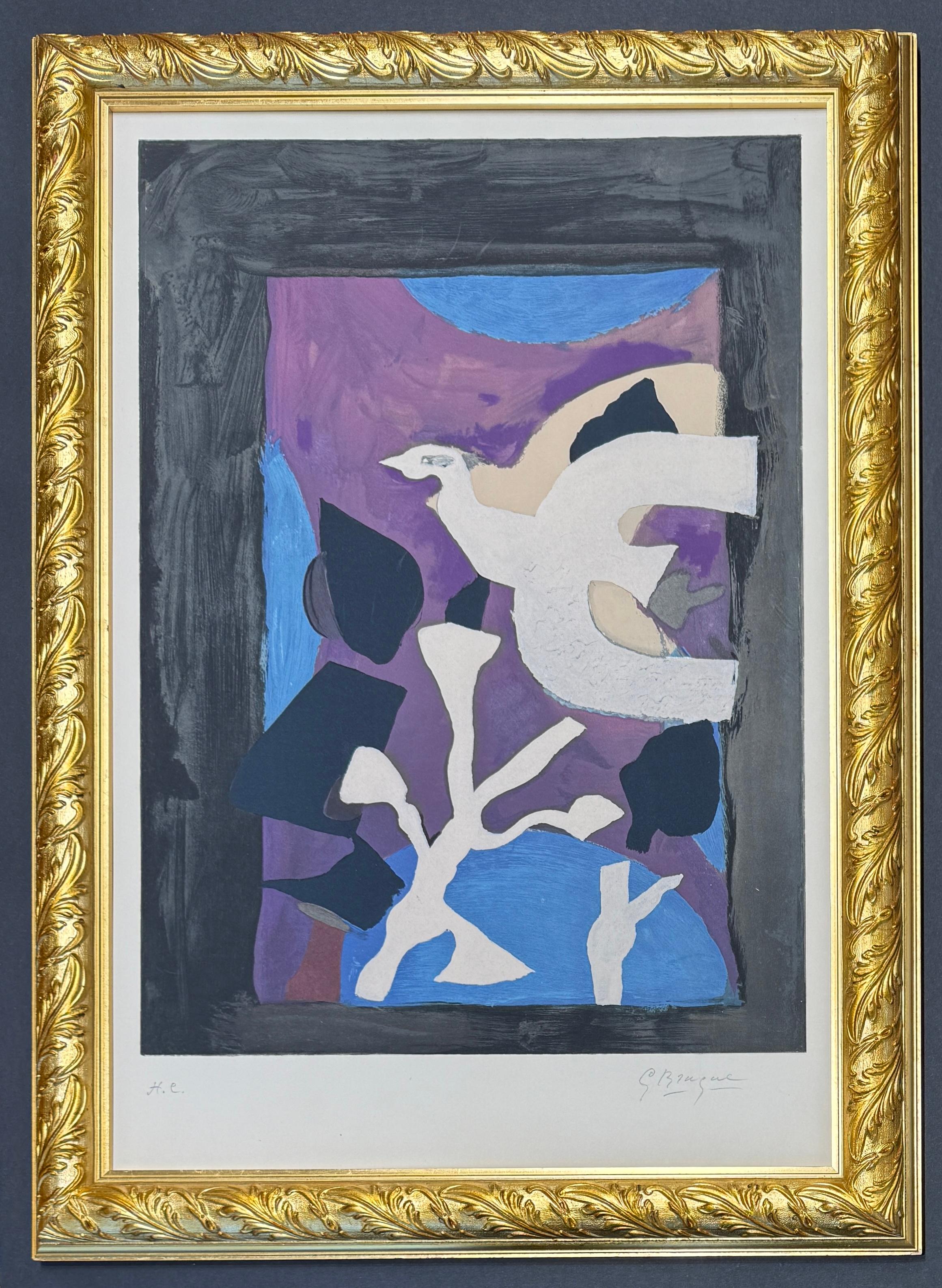 Georges Braque(1882–1963) - Oiseau et Lotus - Color lithograph on paper - 1963