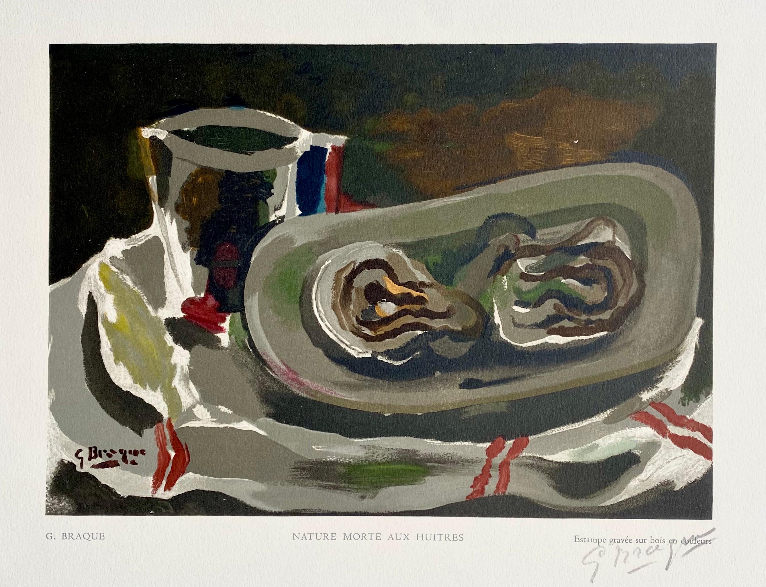 George Braque Still-Life Print – Nature Morte aux Huitres