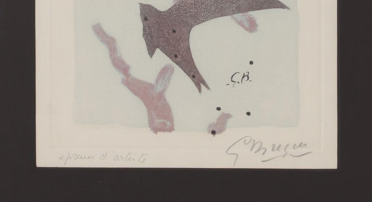 Paroles peintes - Print Astratto di George Braque