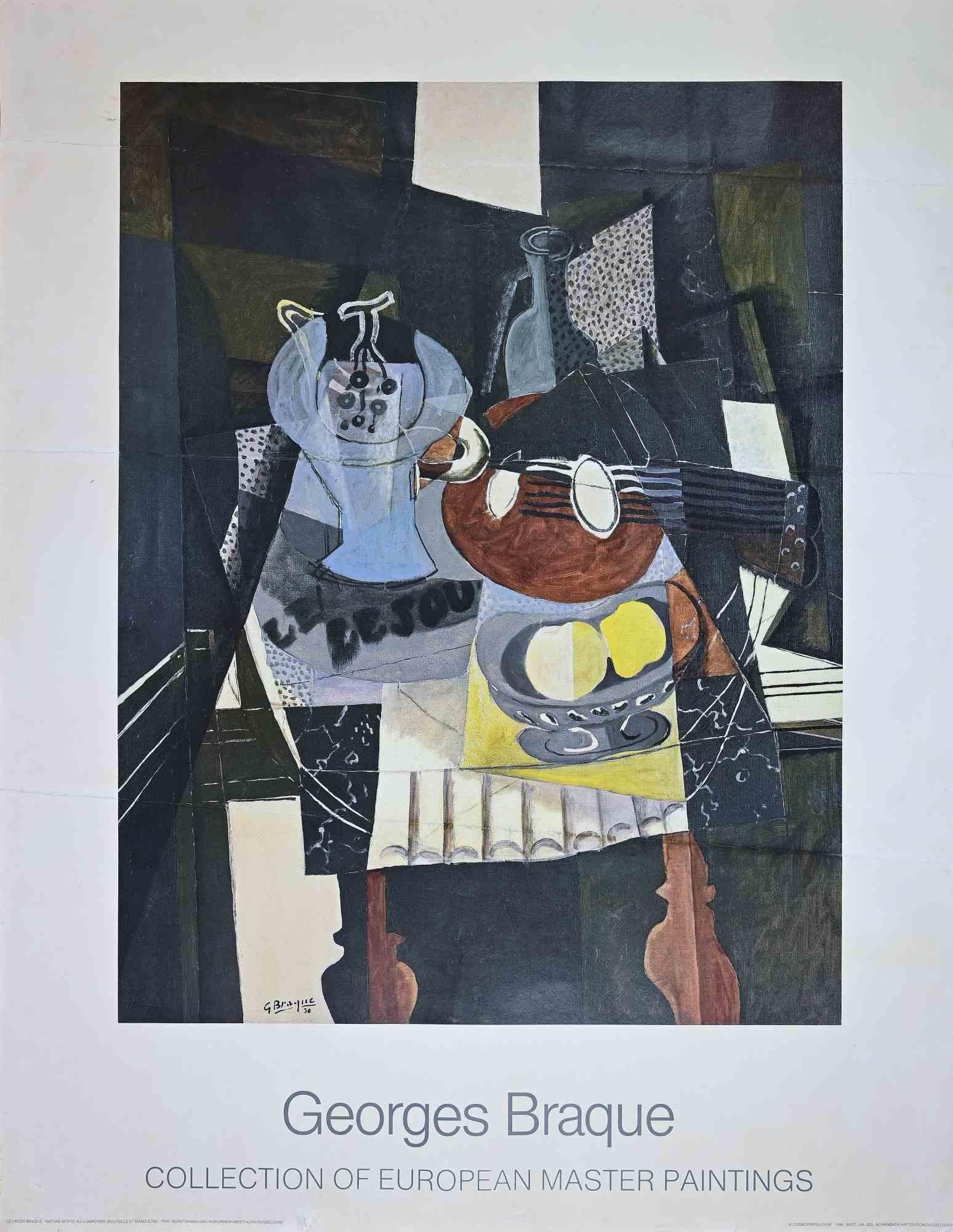 Natura morta con mandolino - Poster offset dopo George Braque (after) Georges Braque - 1986