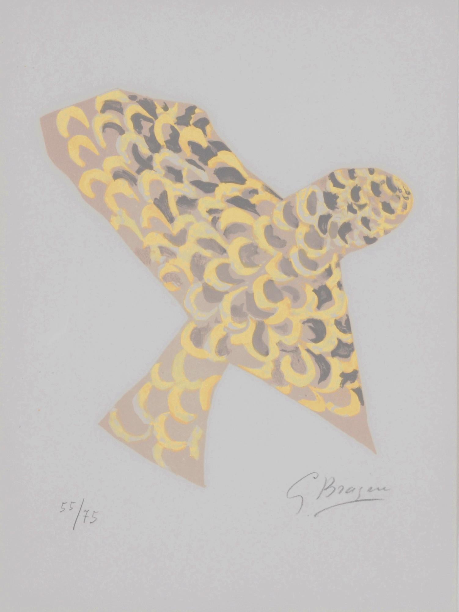 George Braque Abstract Print - The bird of prey "Lettera Amorosa" 