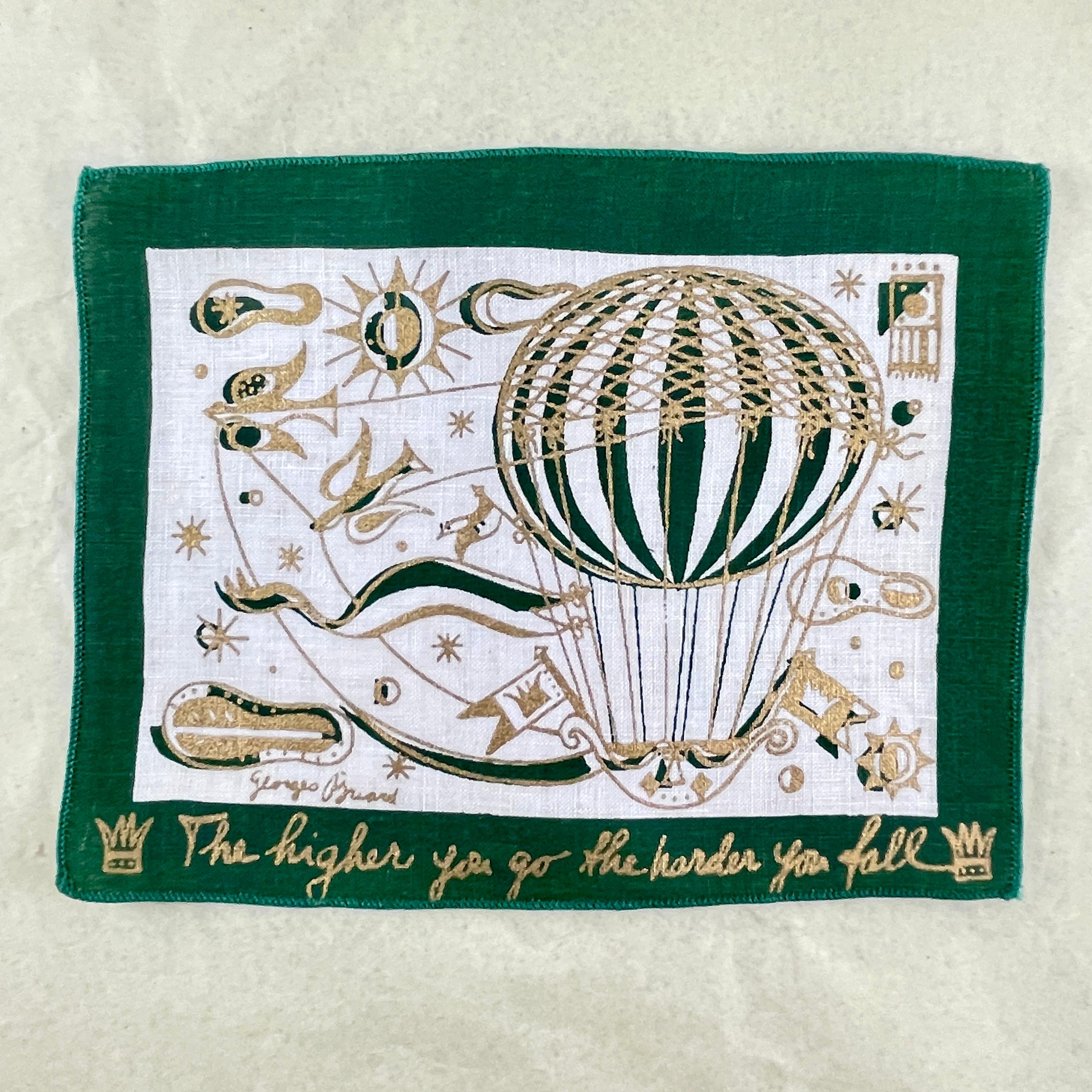 American George Briard Cocktail Napkins -The Higher You Go The Harder You Fall, S/8 Boxed For Sale