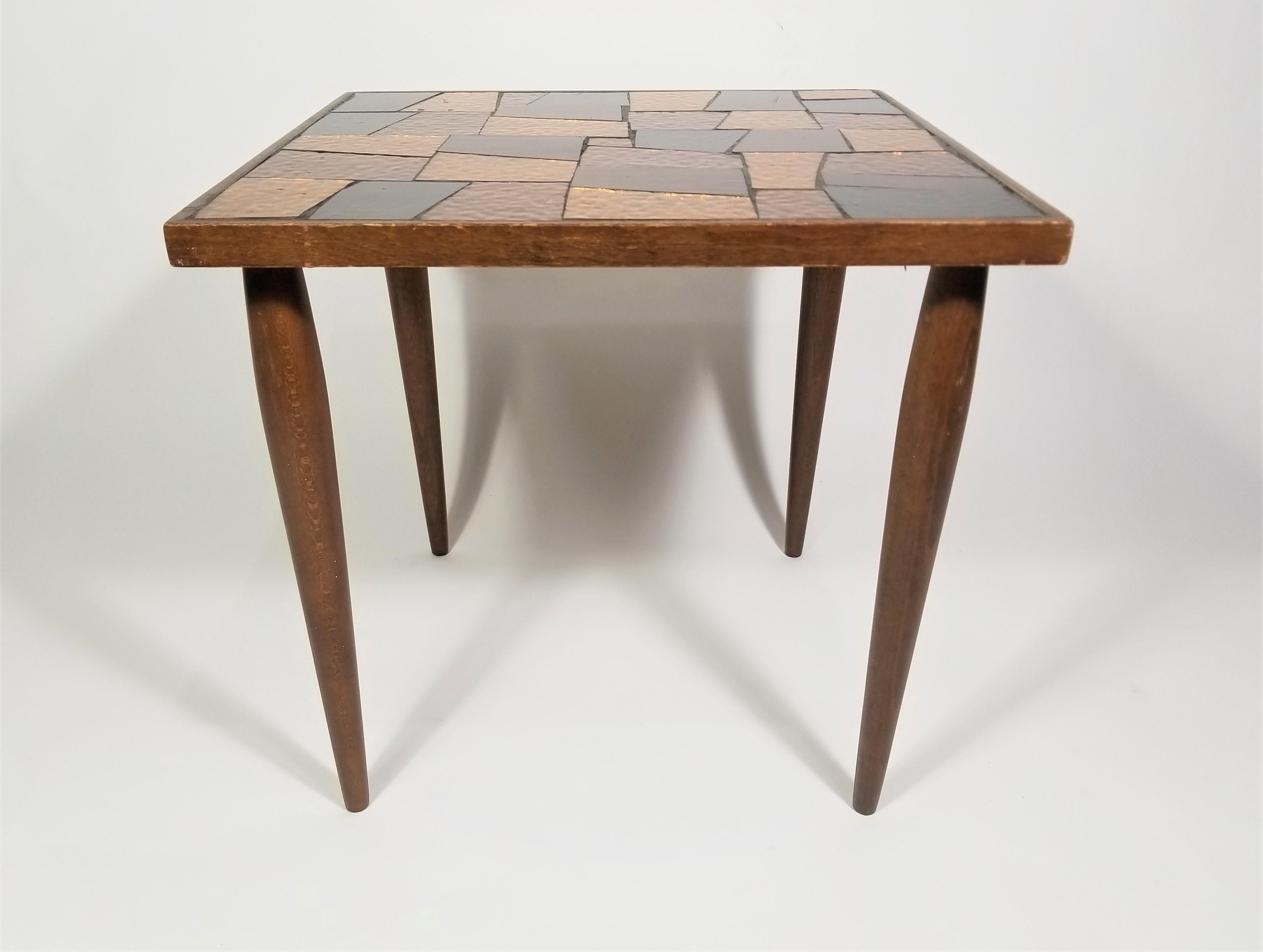 Mosaic George Briard Side Table Mid Century 1960s For Sale