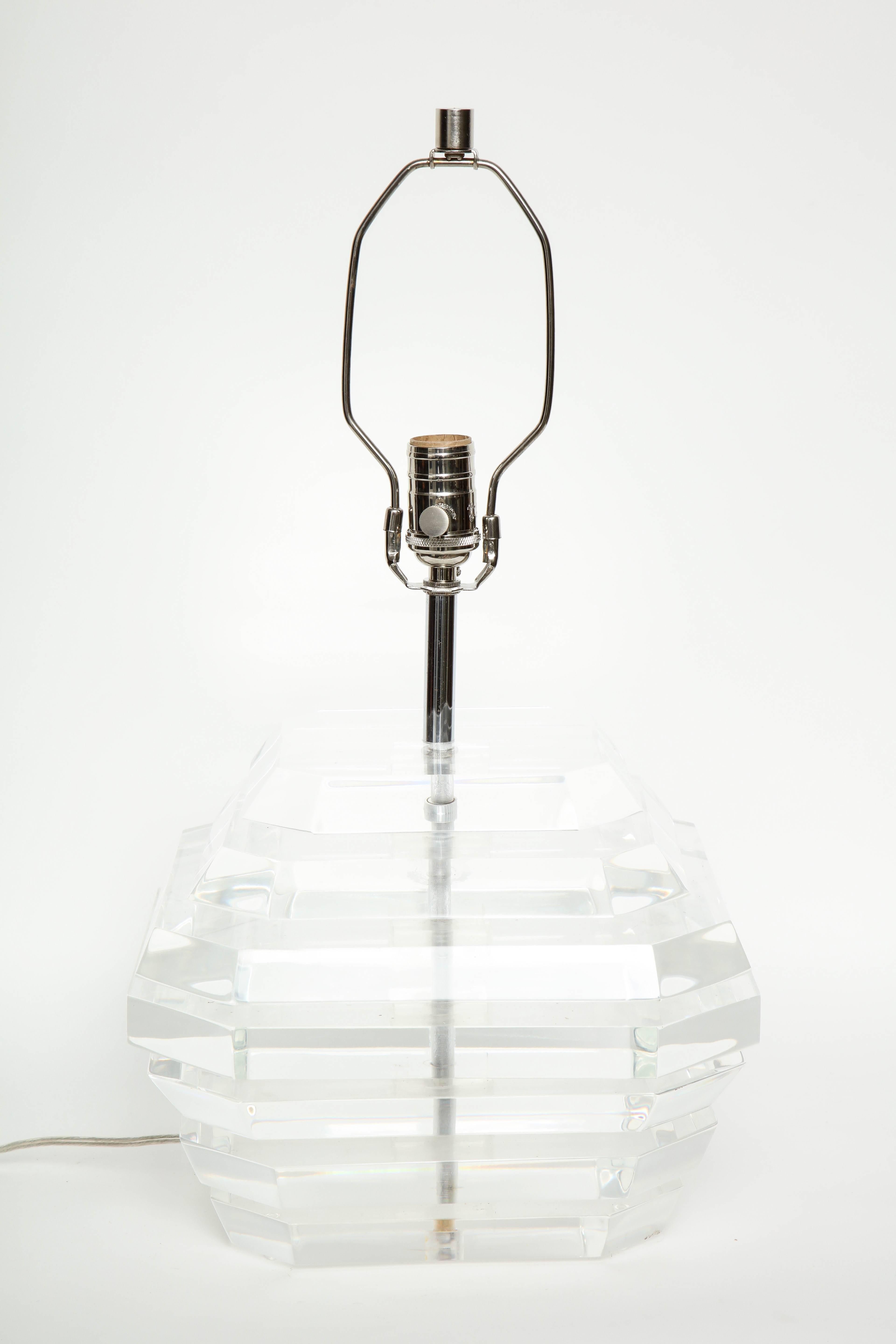 Modern George Bullio Lucite Lamps For Sale