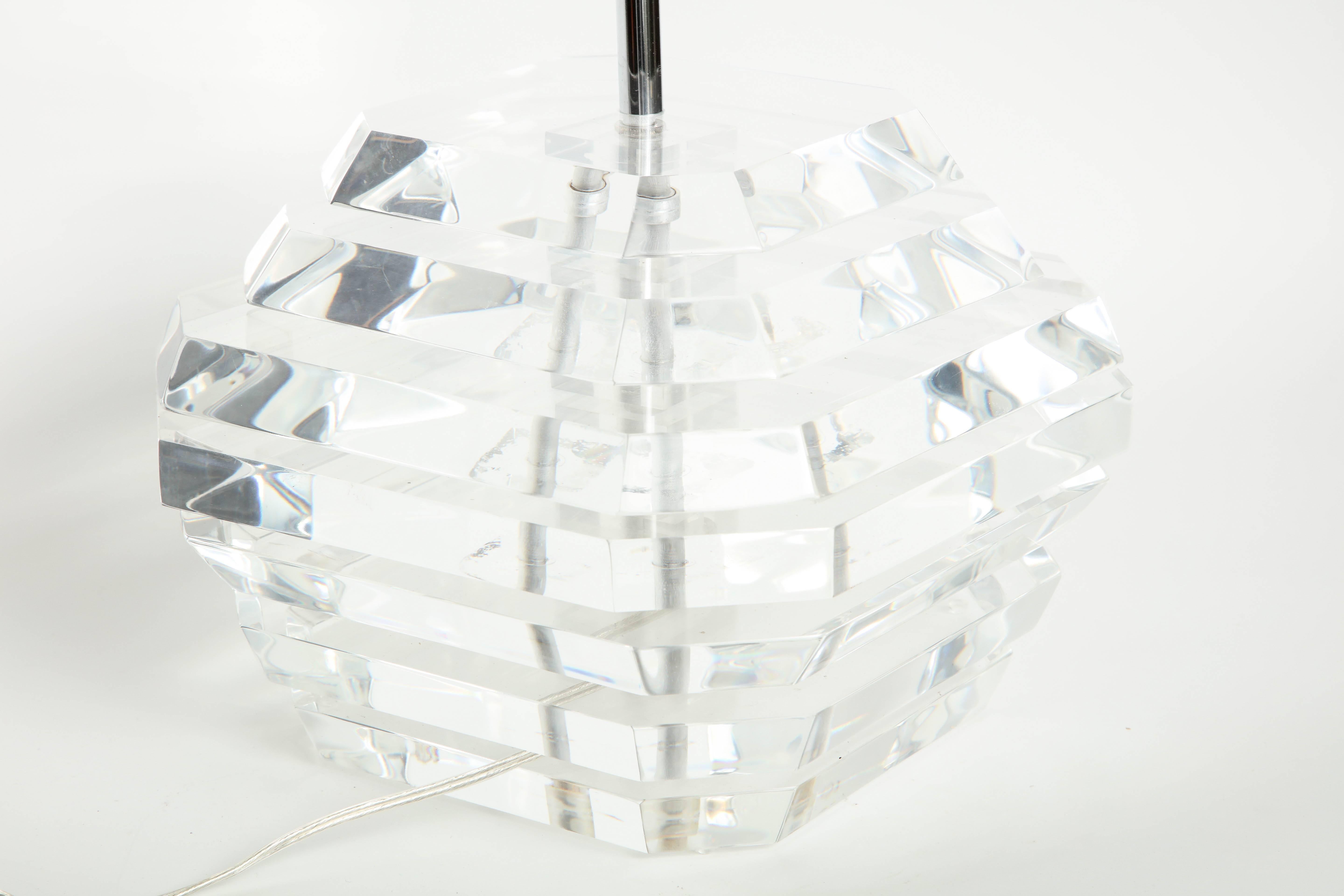 Lampes Lucite George Bullio en vente 2