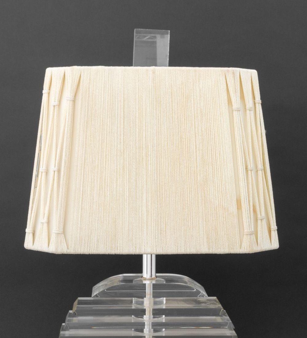 Chrome George Bullio Stacked Lucite Table Lamp For Sale