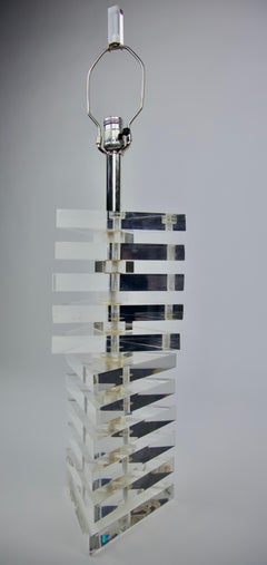 George Bullio, Stacked Triangle Lucite Lamp