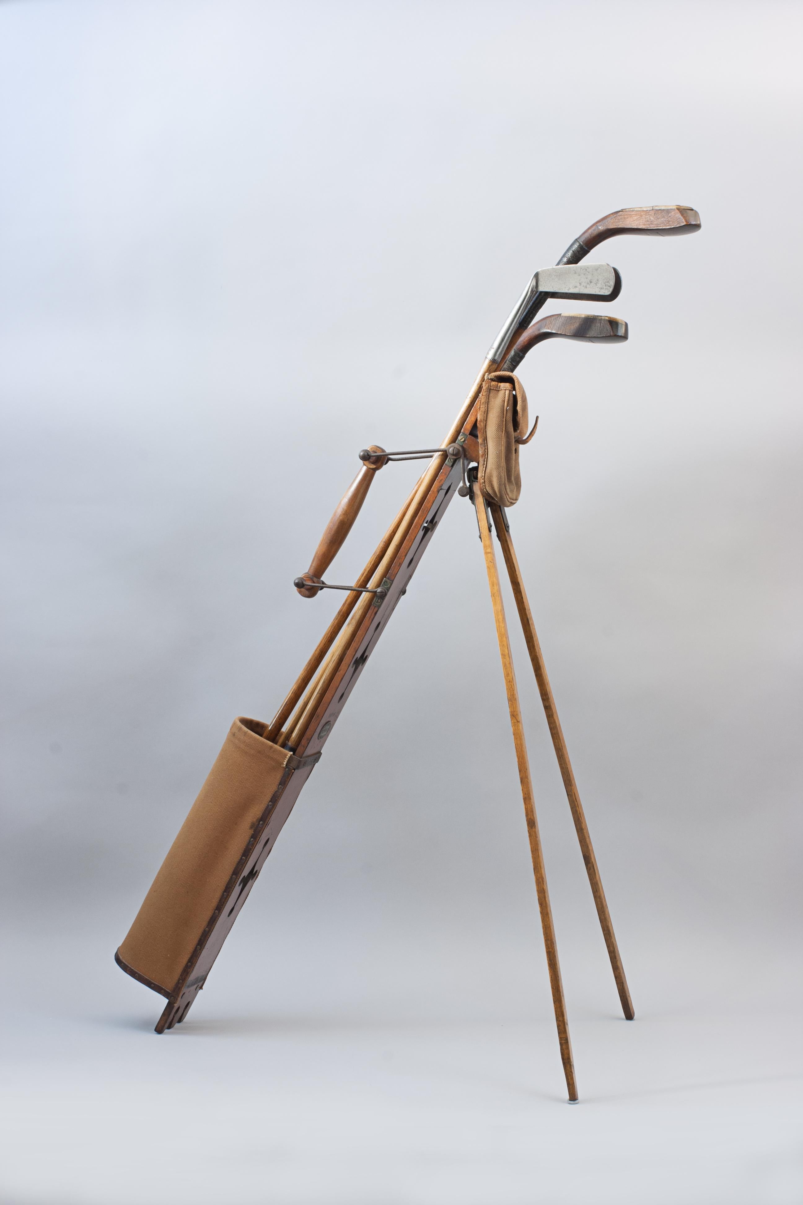 Mahogany George Bussey Automaton Caddie Golf Bag For Sale