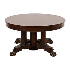 George C. Flint Co. Victorian Mahogany Extension Dining Table, Newly Refinished