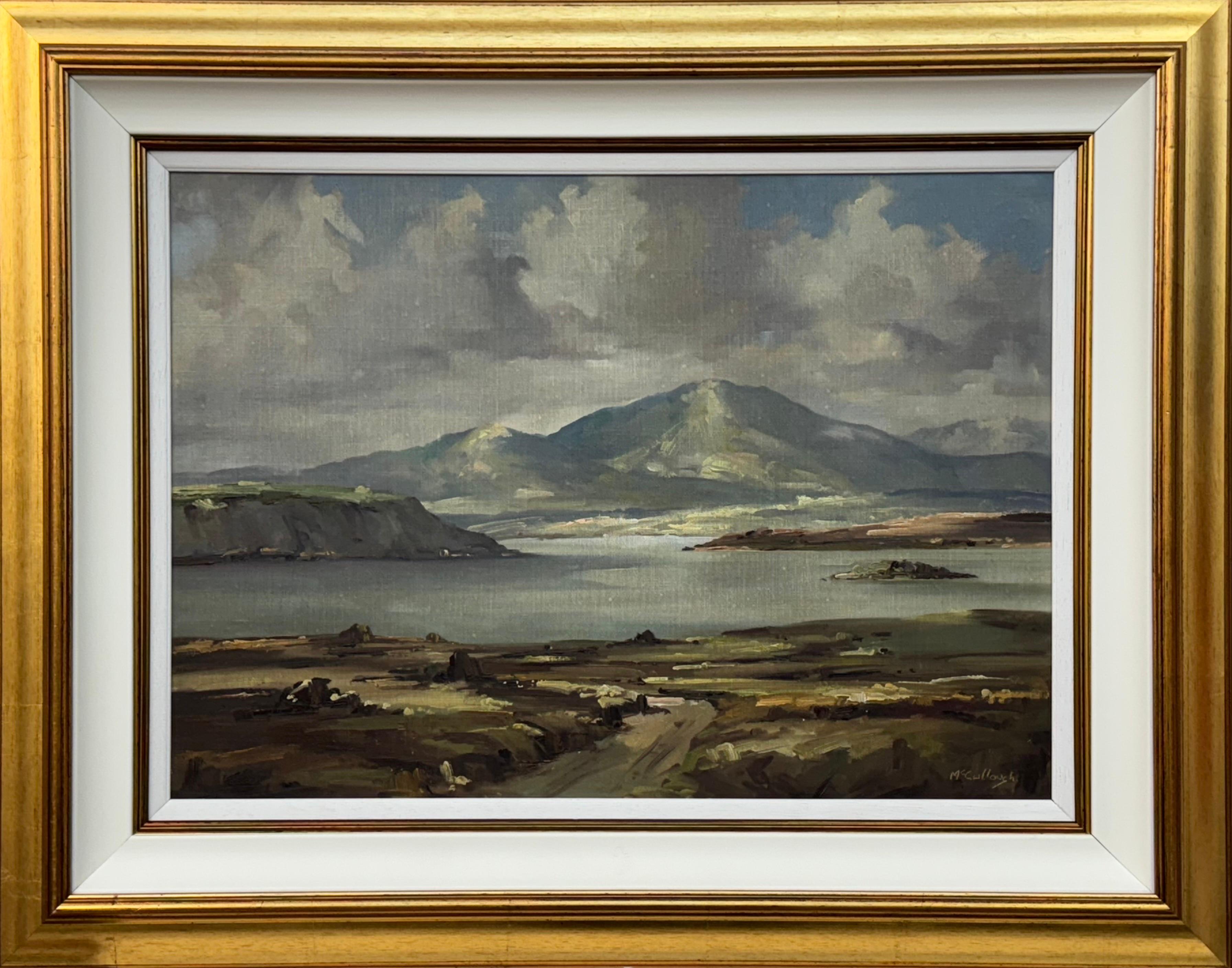 West Coast of Ireland with Rugged Mountain Landscape beside the Atlantic Ocean