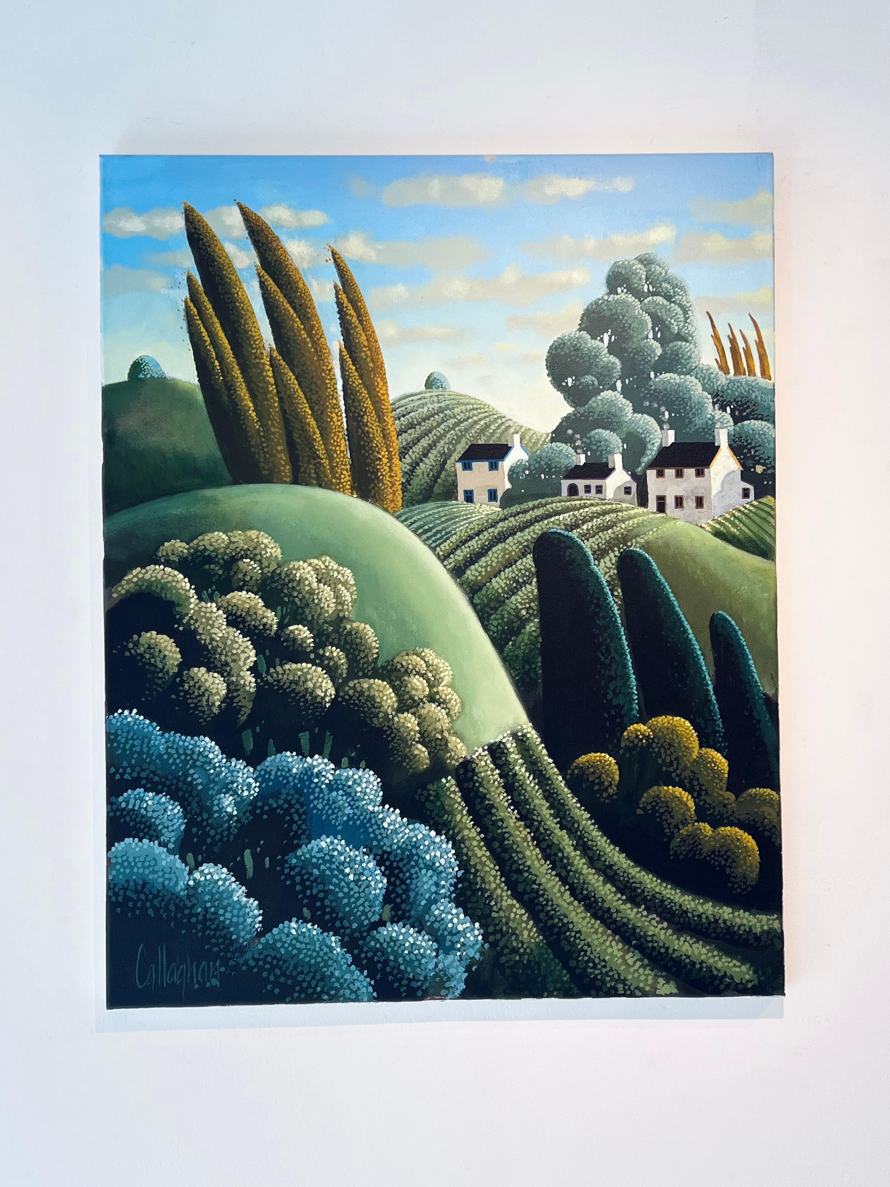 The Sensual Landscape- original surrealism landscape painting - contemporary Art For Sale 1