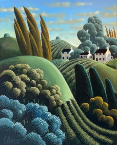 The Sensual Landscape- original surrealism landscape painting - contemporary Art