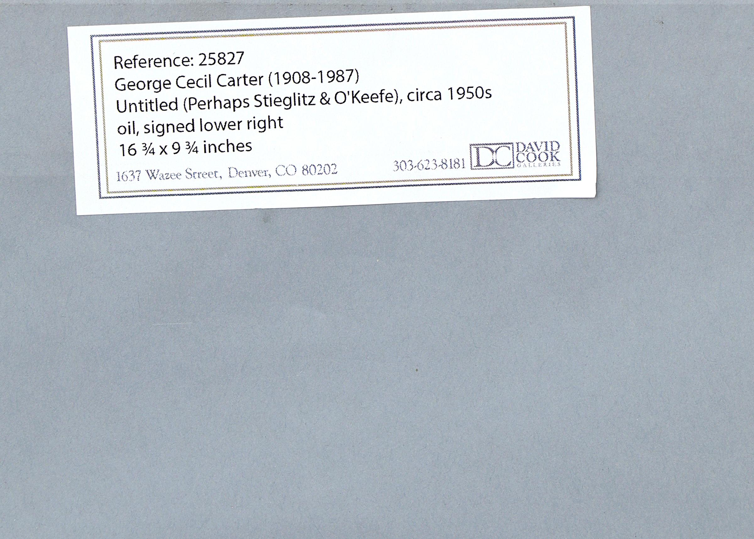 Abstraktes, figuratives gerahmtes Ölgemälde, modernistische Stadtszene mit Paar, 1970er Jahre im Angebot 7