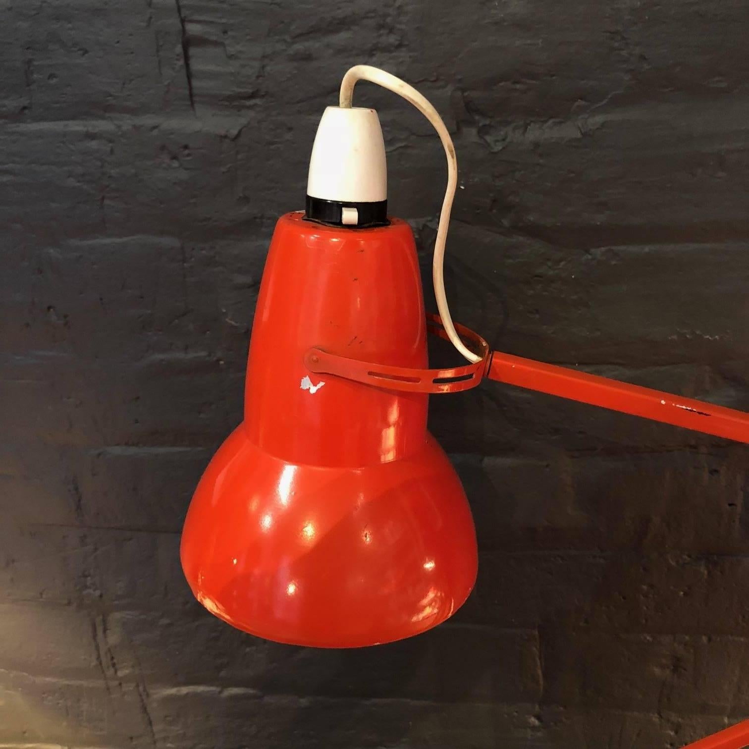 orange anglepoise lamp