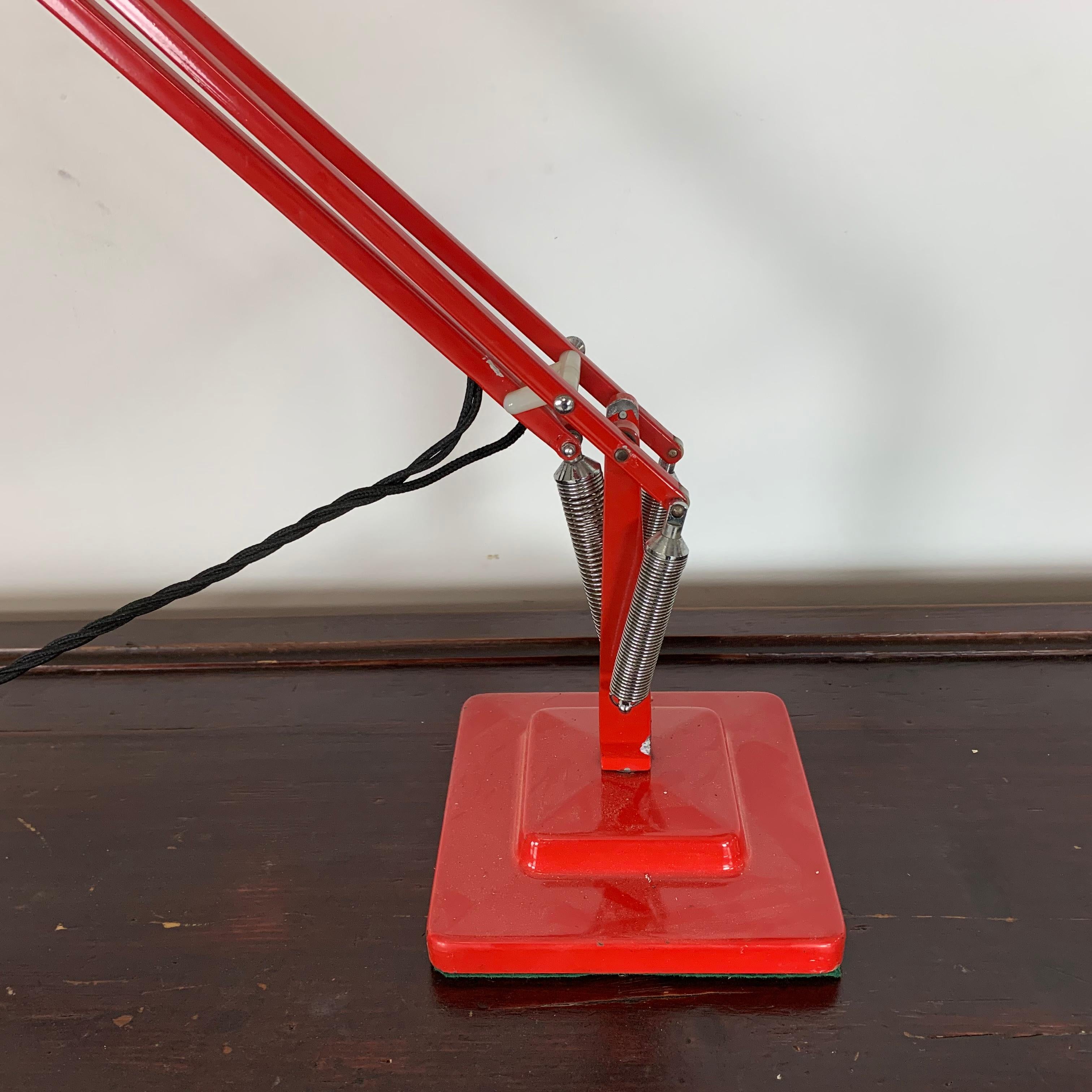 British George Carwardine for Herbert Terry Anglepoise Lamp in Red For Sale