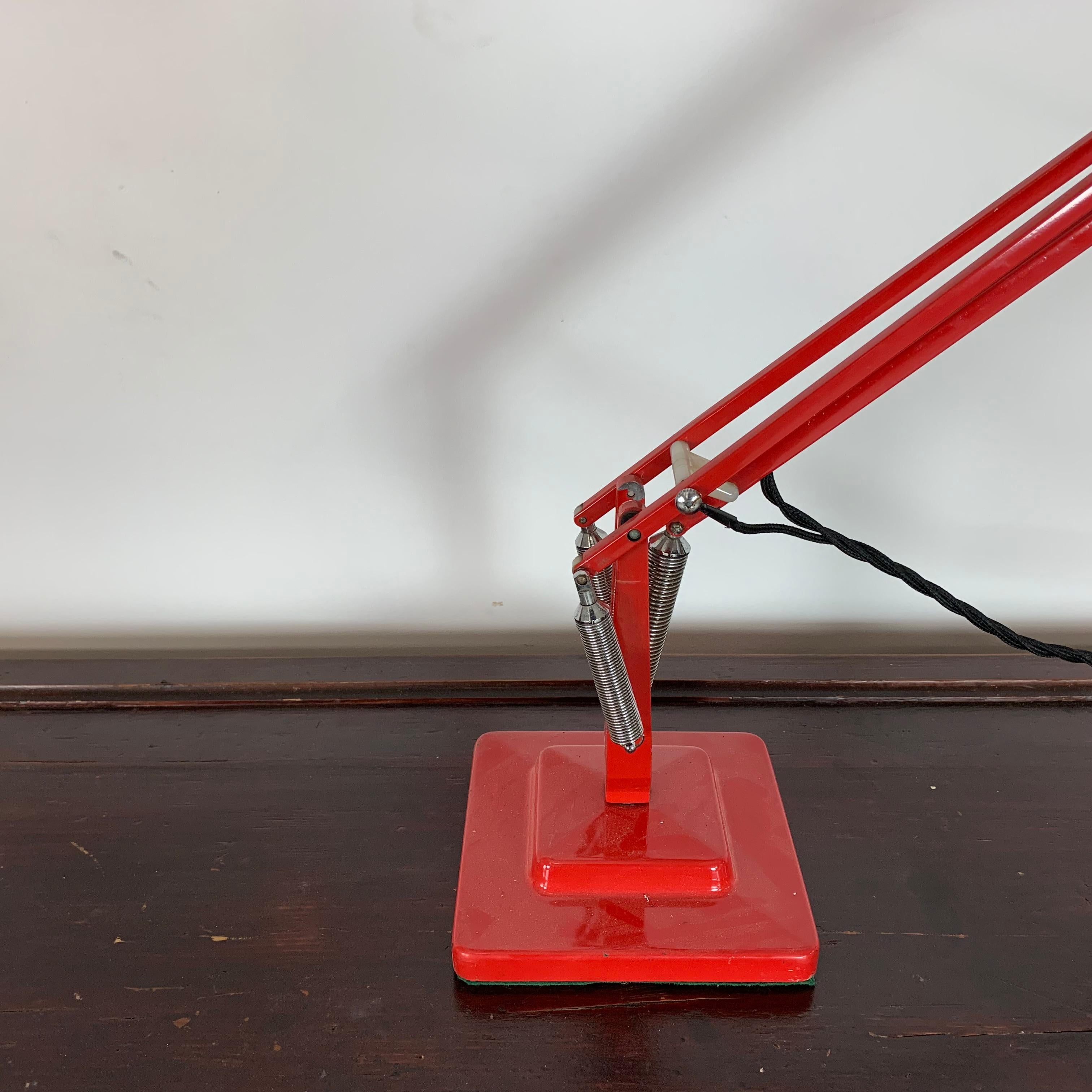 Metal George Carwardine for Herbert Terry Anglepoise Lamp in Red For Sale