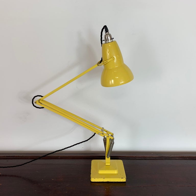 British George Carwardine for Herbert Terry Anglepoise Lamp in Yellow For Sale