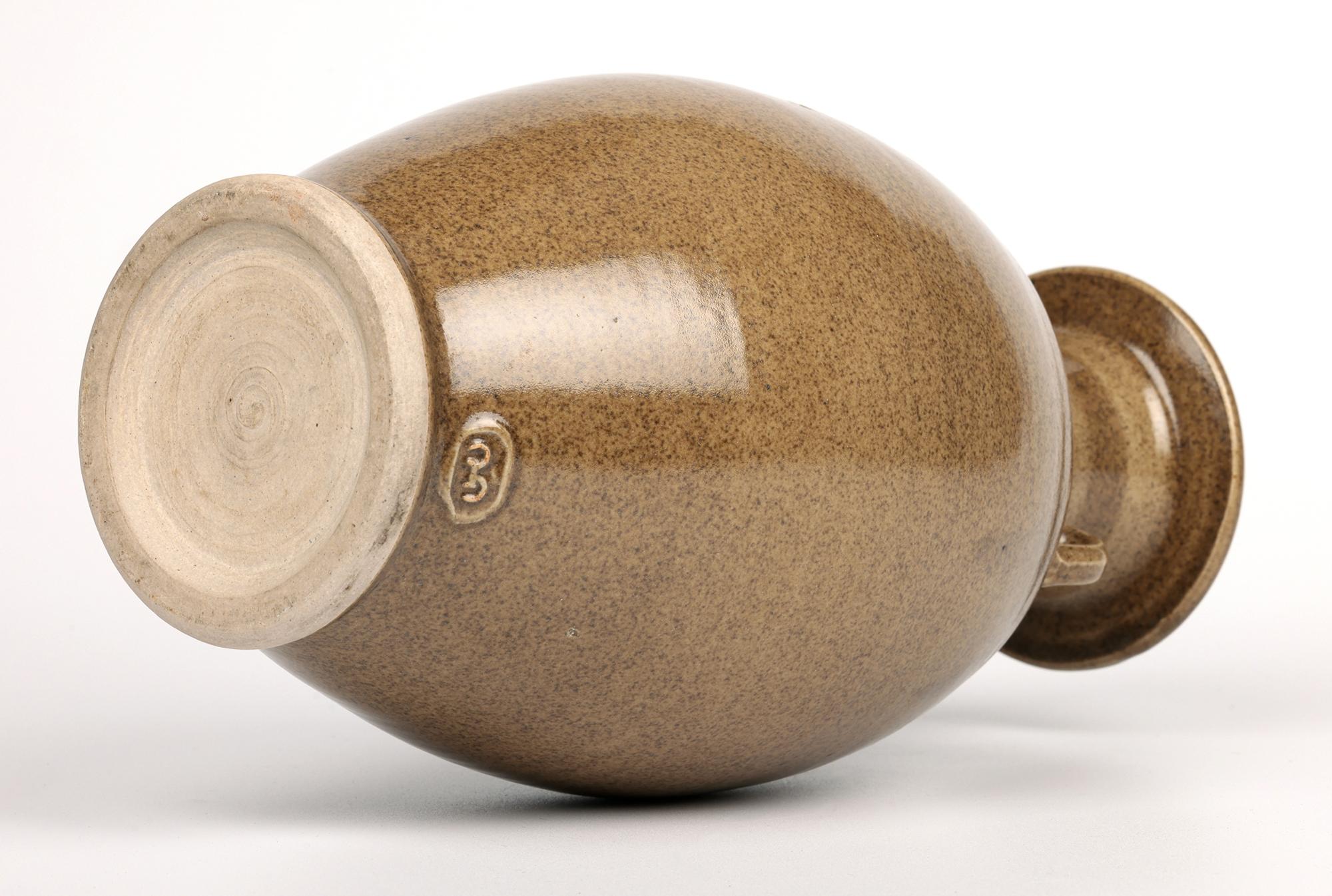 Vaso Studio Pottery a forma di anfora smaltata George Cass Brown in vendita 3