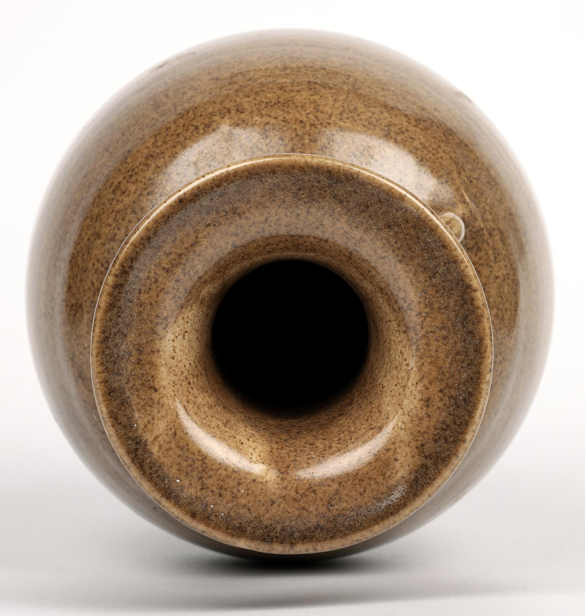 Inglese Vaso Studio Pottery a forma di anfora smaltata George Cass Brown in vendita