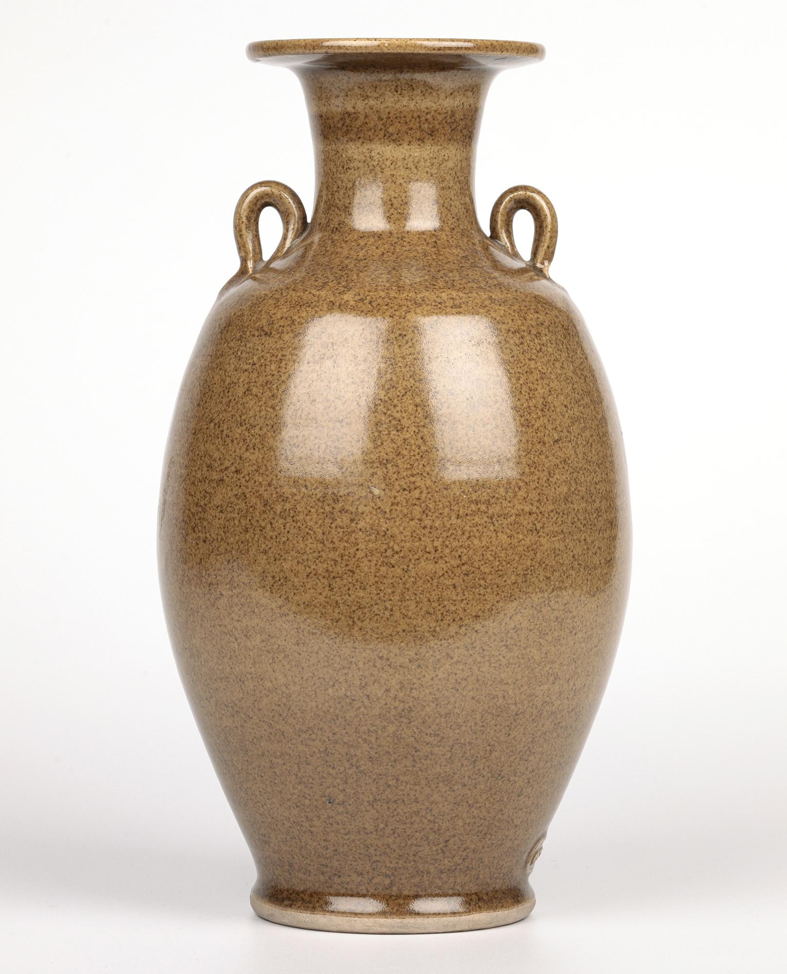 Smaltato Vaso Studio Pottery a forma di anfora smaltata George Cass Brown in vendita