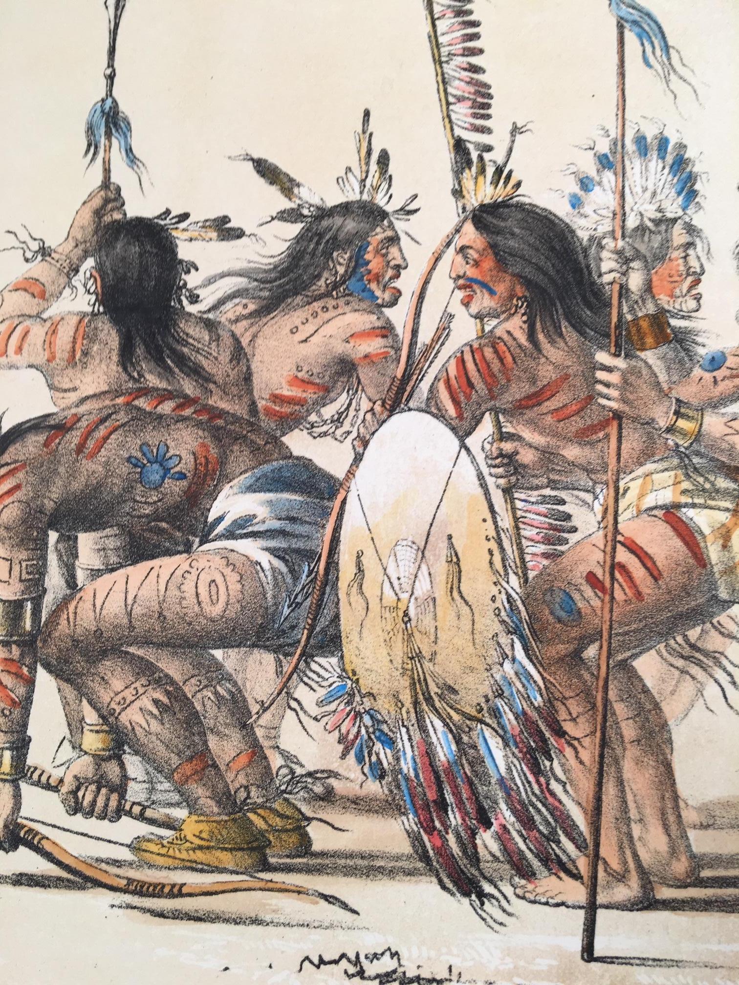 The Native American War Dance - Print by George Catlin