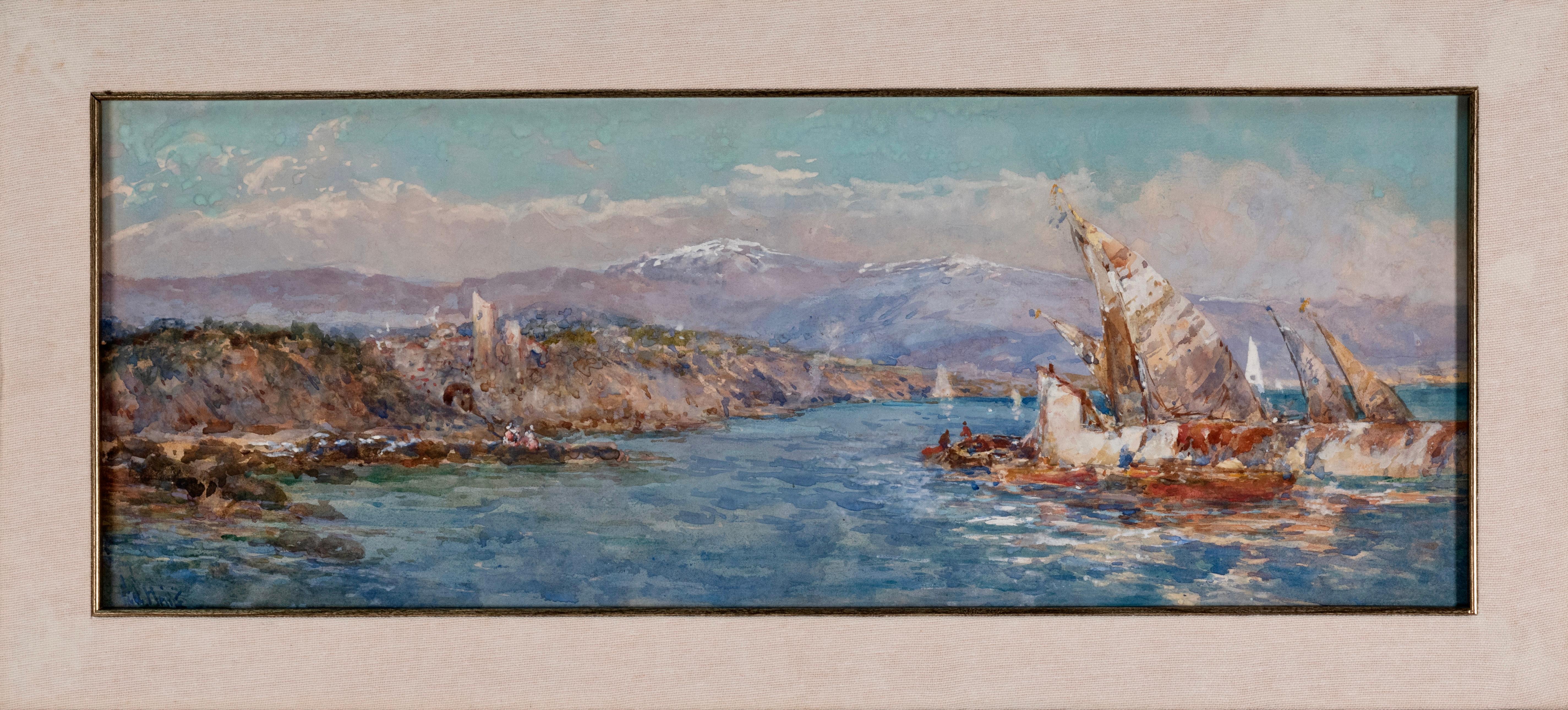 George Charles Haité Modern Seascape Landscape For Sale 4