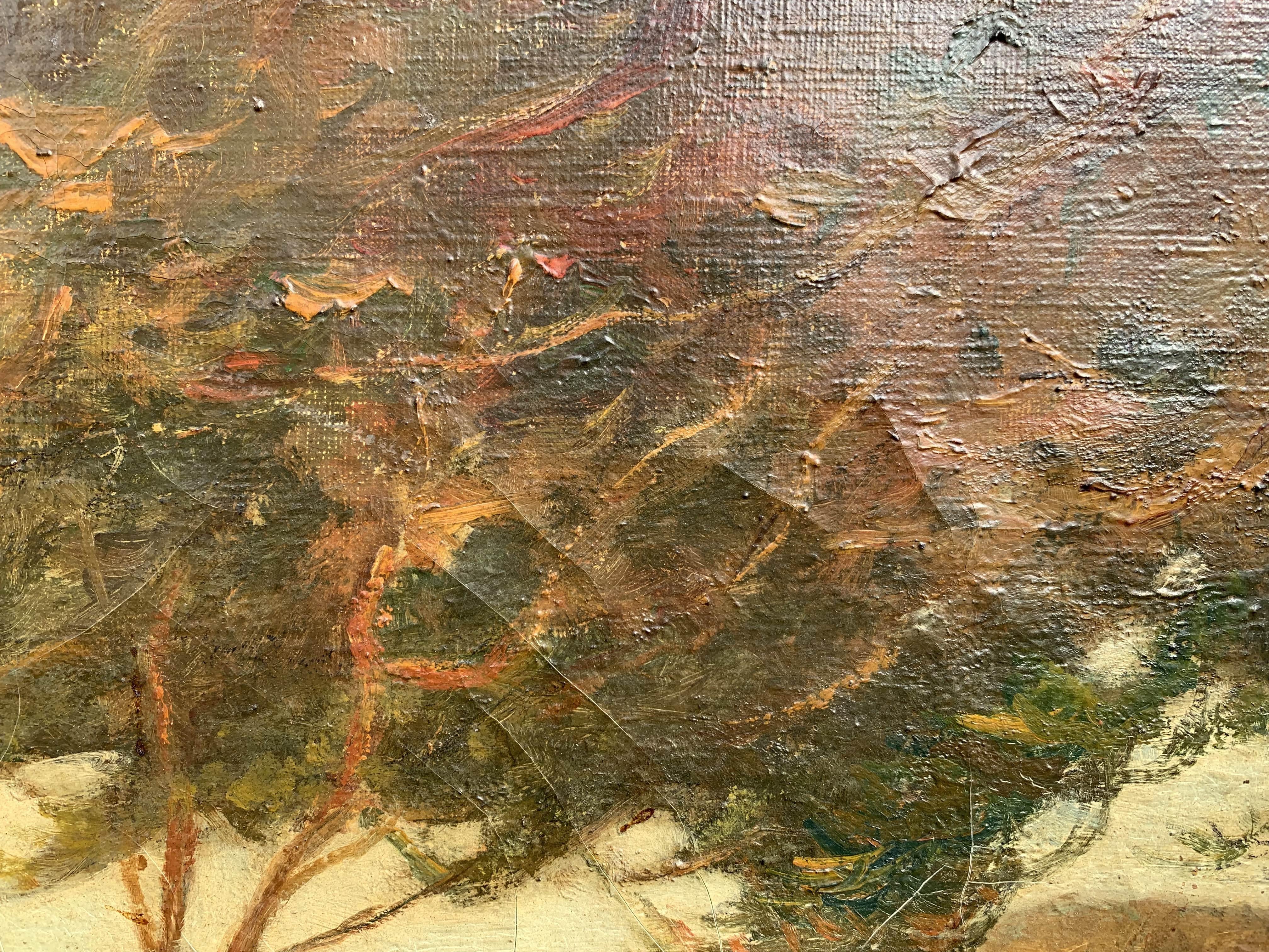 Georges Charpentier (francese, 19°/20°) Dipinto a olio antico, Paesaggio marino costiero 5