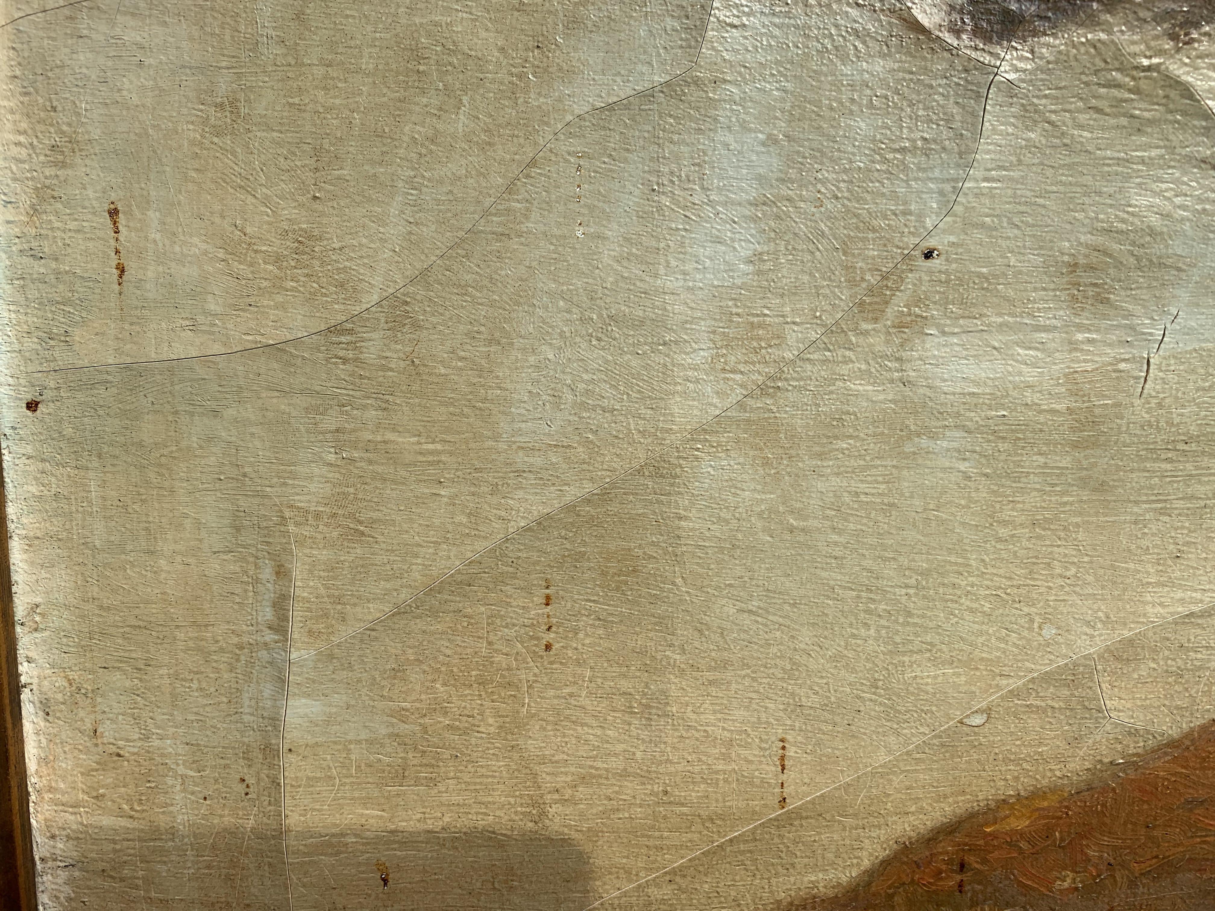Georges Charpentier (francese, 19°/20°) Dipinto a olio antico, Paesaggio marino costiero 6