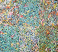 Jardín de flores compuesto, cuadro grande de George Chemeche