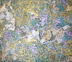 Dry Leaves, Large Painting by George Chemeche