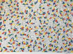 Dancing Ducks in Red, Yellow, Green, Blue,