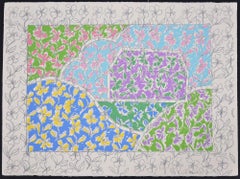 George Chemeche PURPLE BARN Lithograph