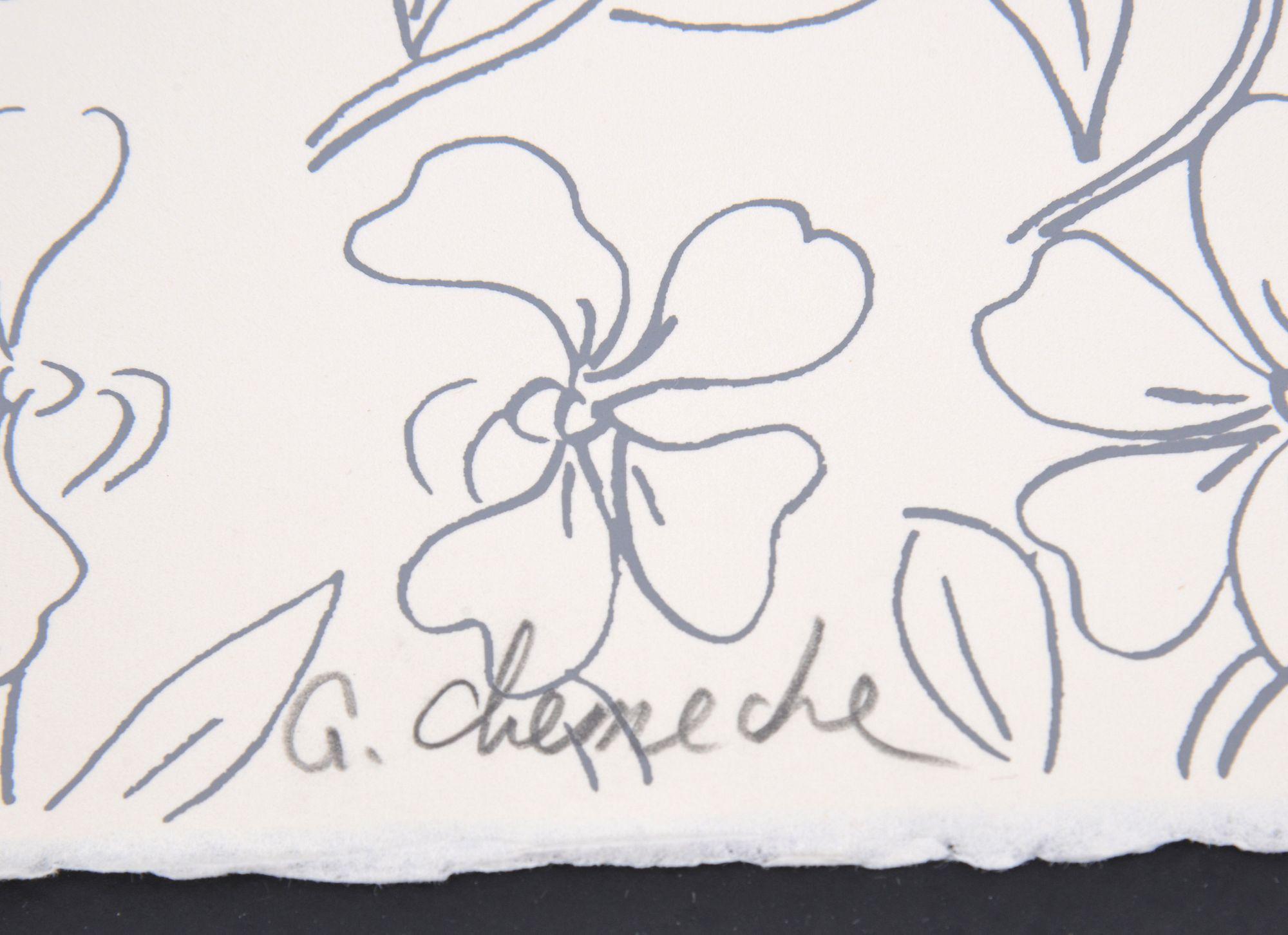 Litografia di George Chemeche PURPLE BARN (Granaio) in vendita 4