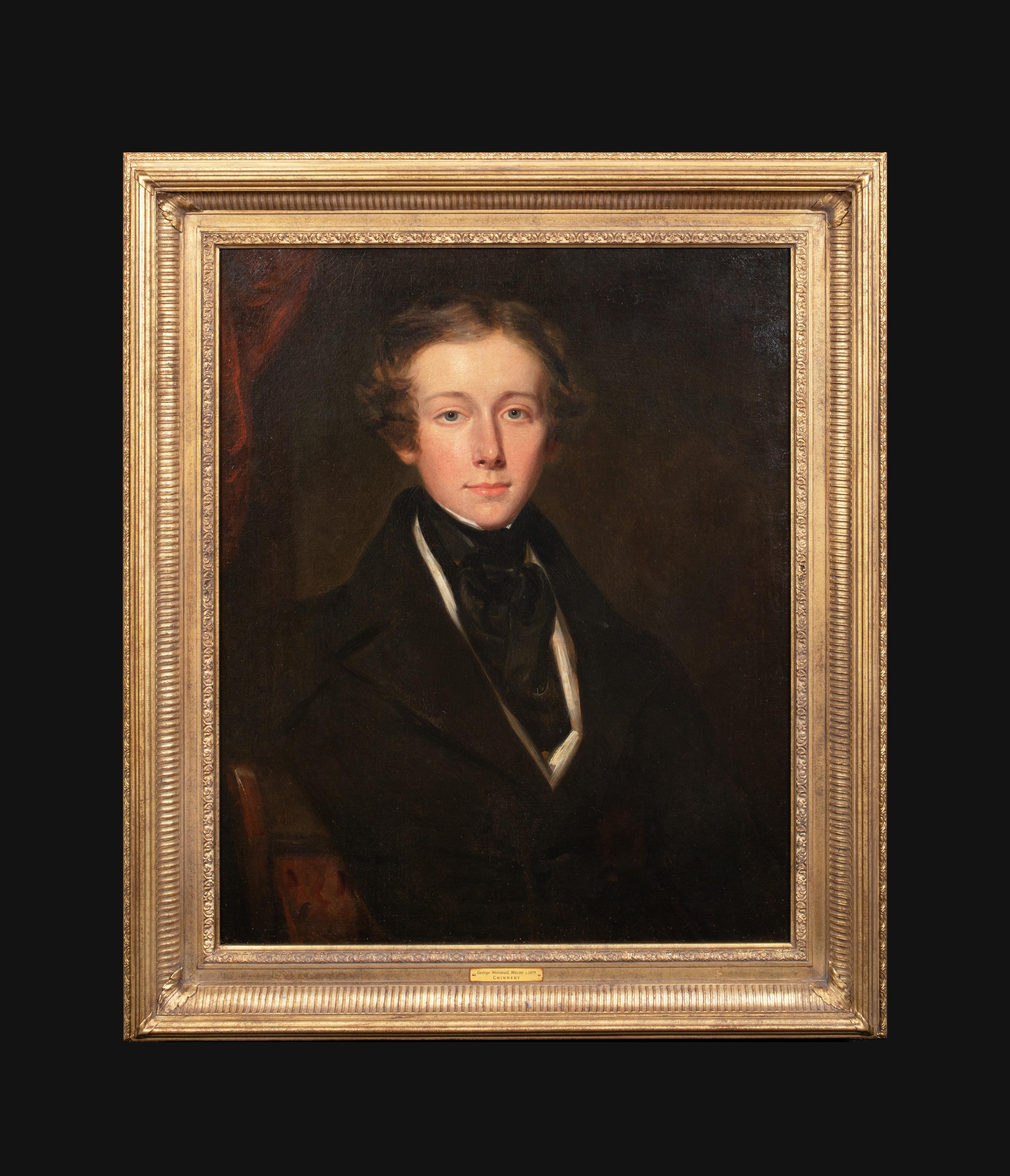 Portrait Of George Welstead Colledge, Macau, circa 1845 - Painting by George Chinnery