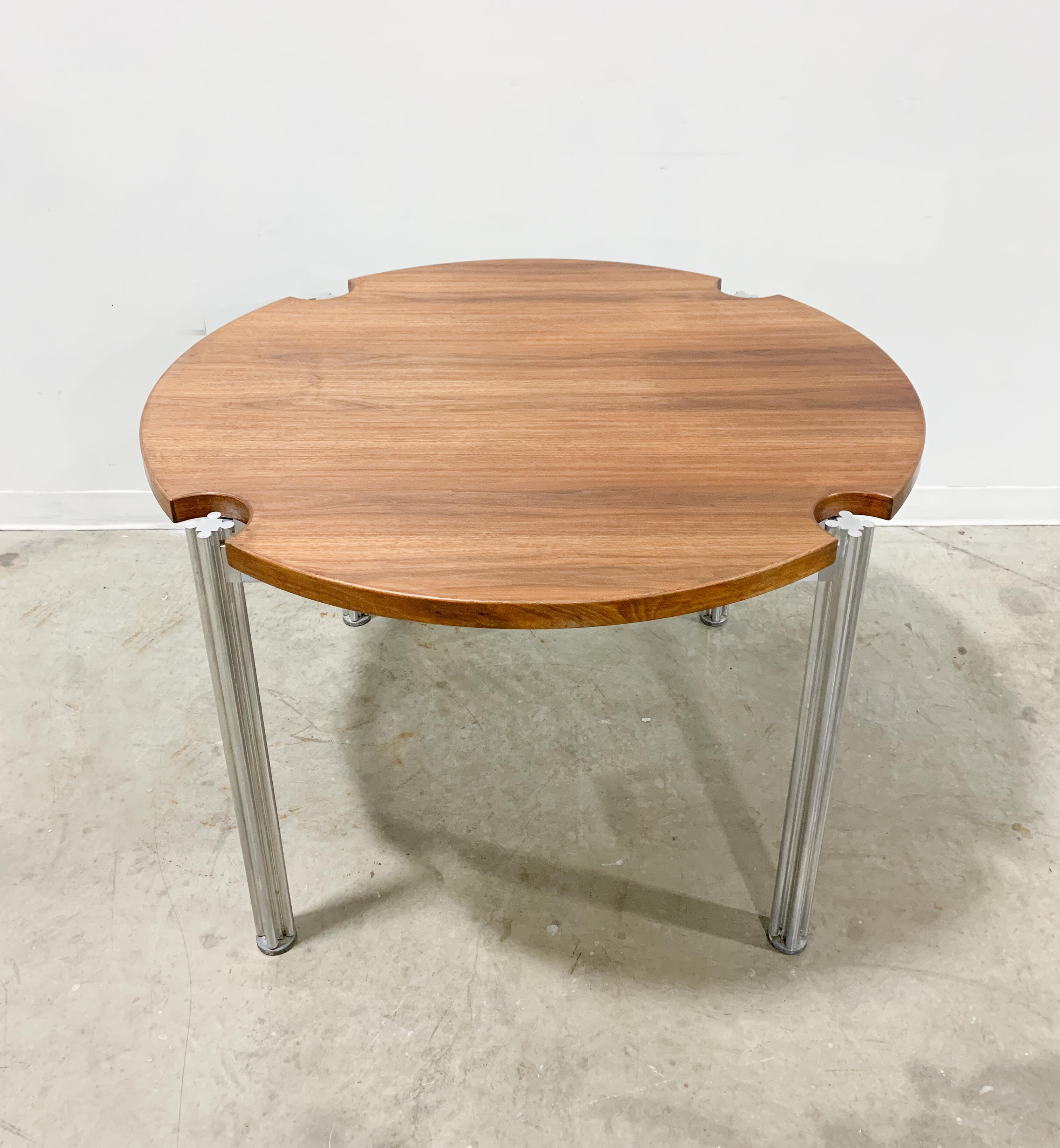 George Ciancimino for Risom Aluminum and Walnut Dining Table 1
