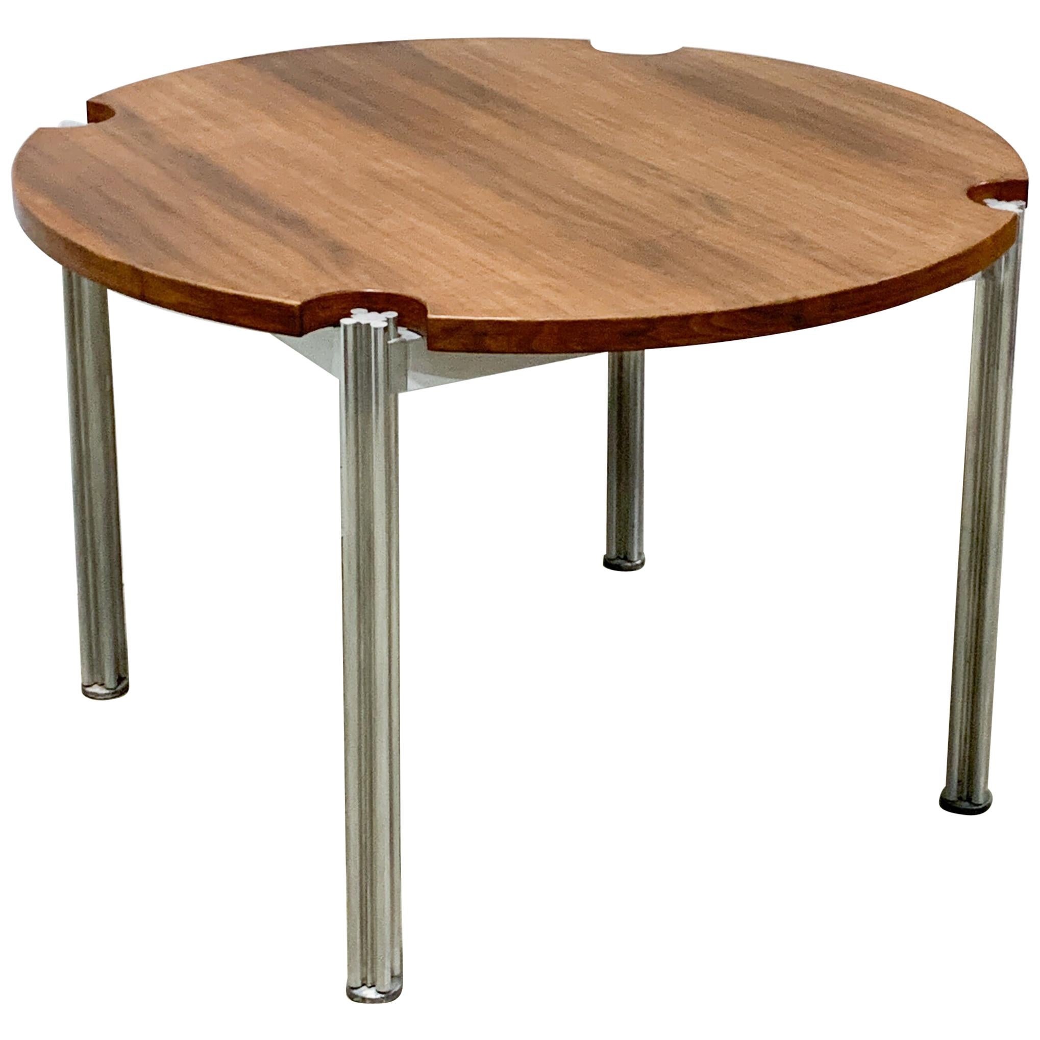 George Ciancimino for Risom Aluminum and Walnut Dining Table