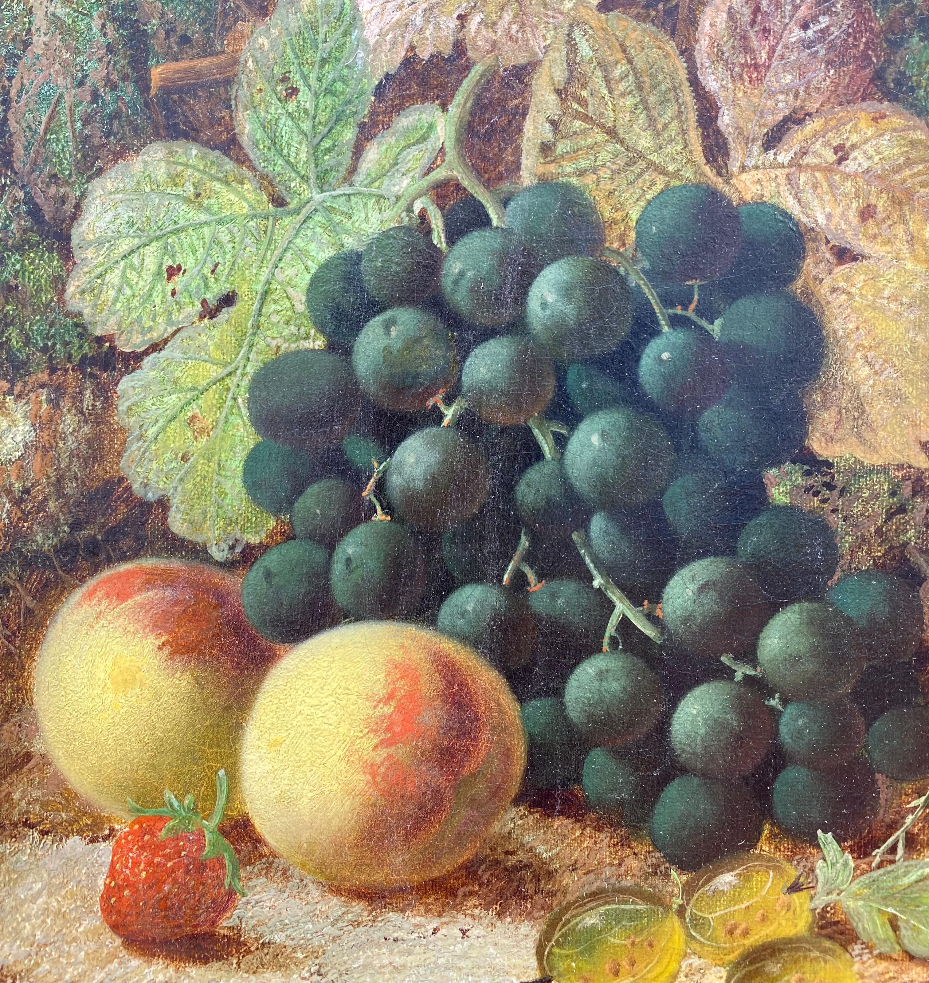 grapes and peaches painting
