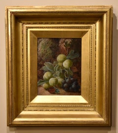 Coppia di dipinti a olio di Oliver Clare "Frutta" e "Fiori"