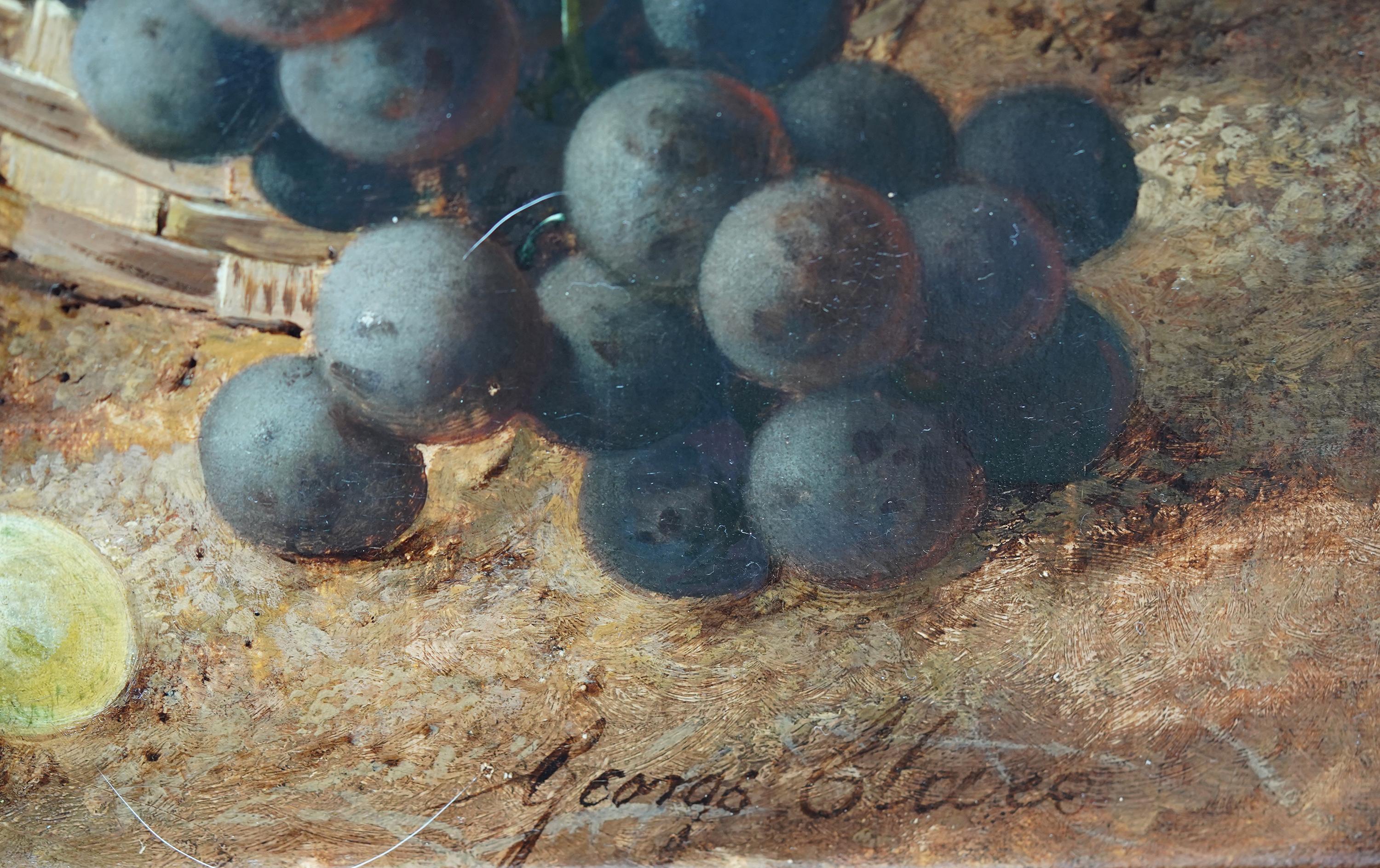 Still Life of Fruit - British 19th century Victorian art oil painting still Life For Sale 8