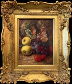 Victorian Still Life of Fruit, Oil on Canvas, Late 19th Century