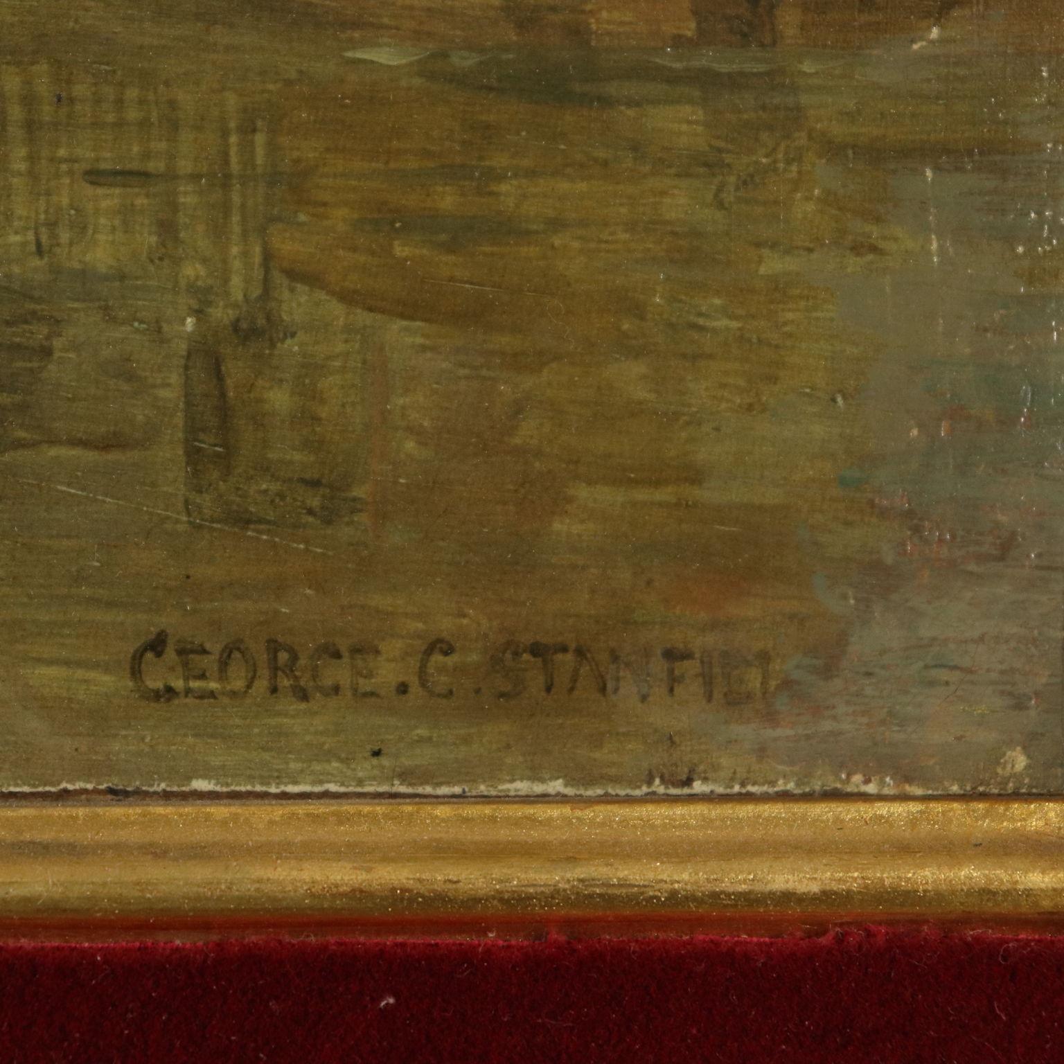 Landscape by George C. Stanfield St. Goarshausen 19th Century 3