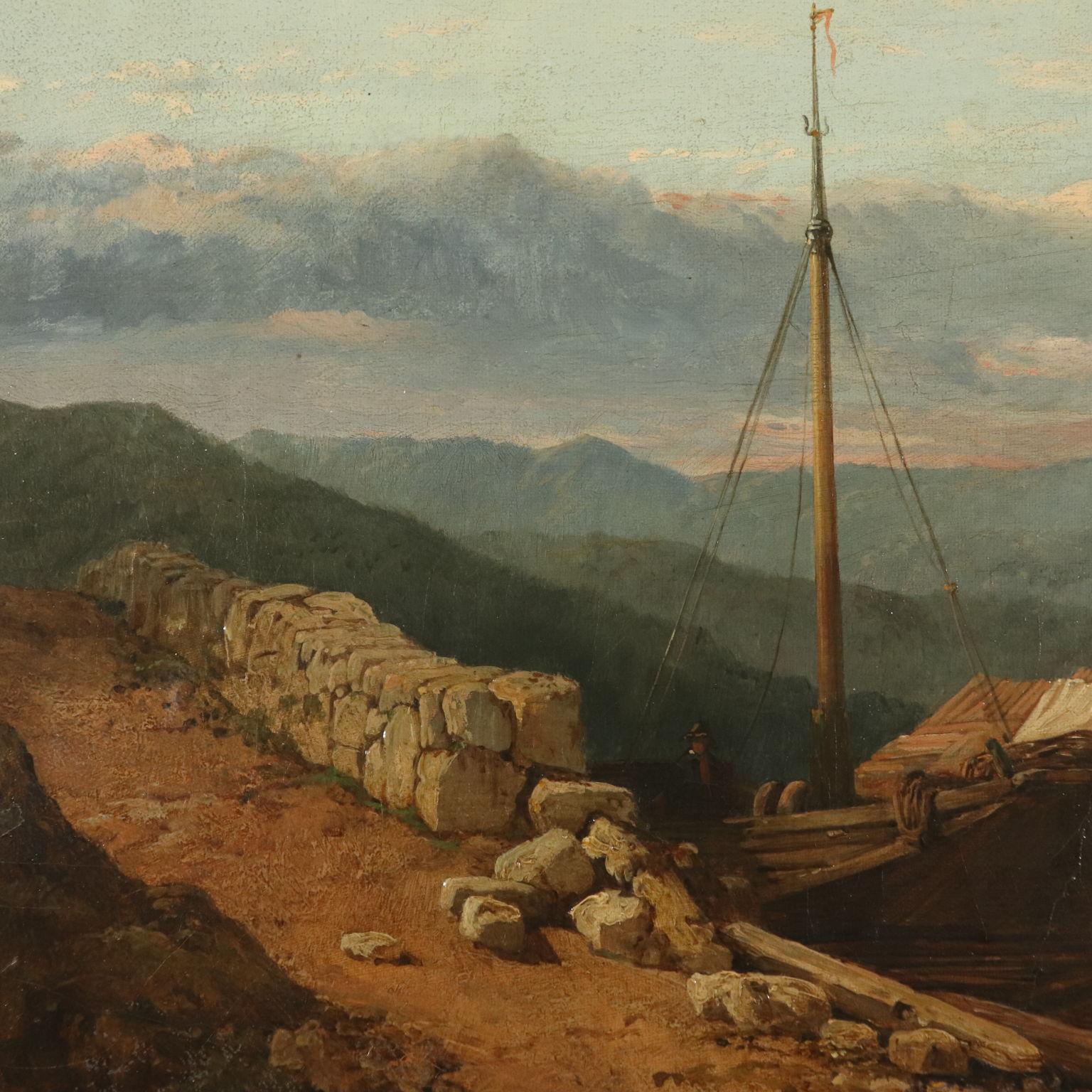 Landscape by George Clarkson Stanfield Fluvial Landscape 1869 4