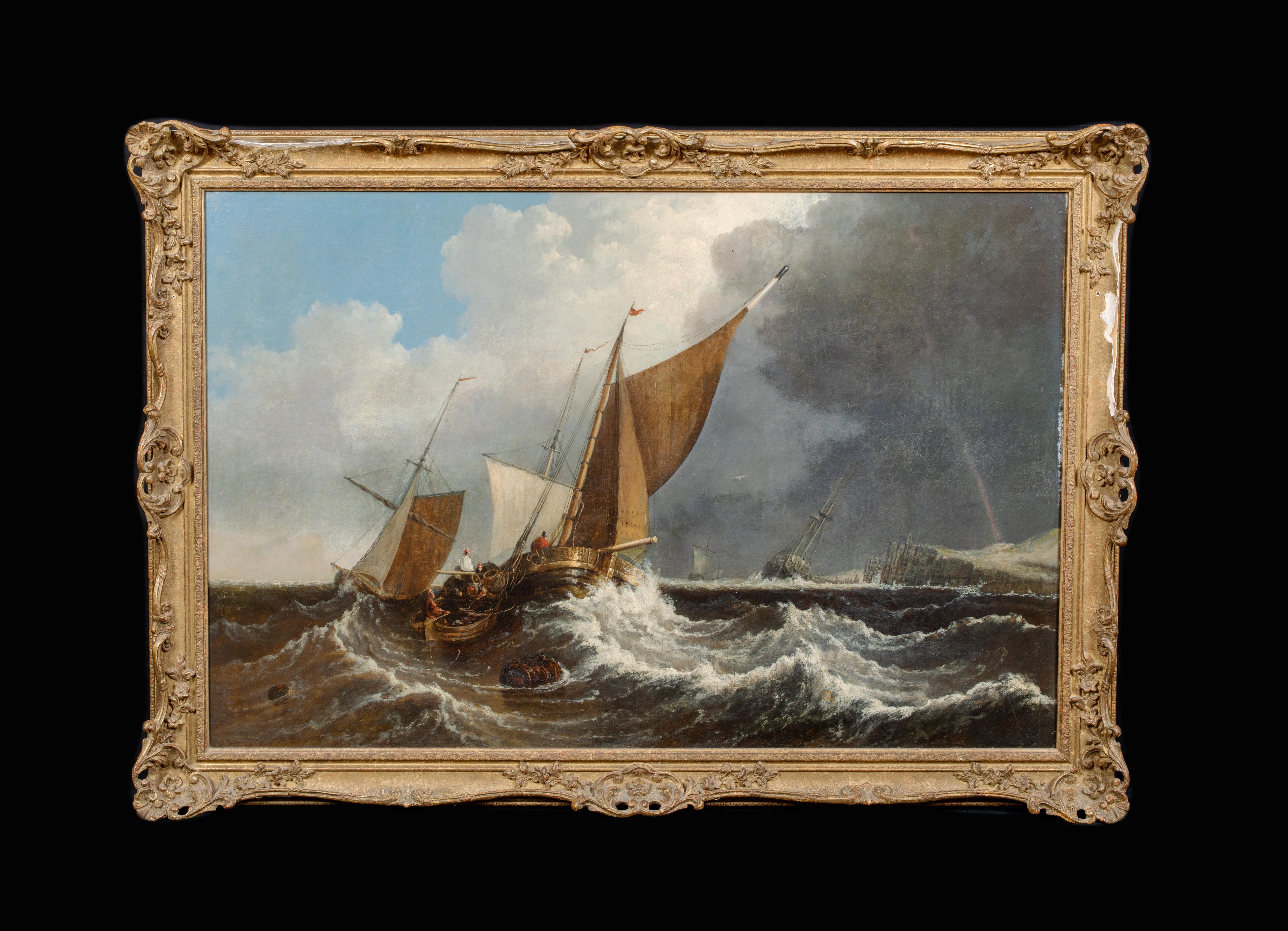 La tempesta che si avvicina, XIX secolo - Painting di George Clarkson Stanfield