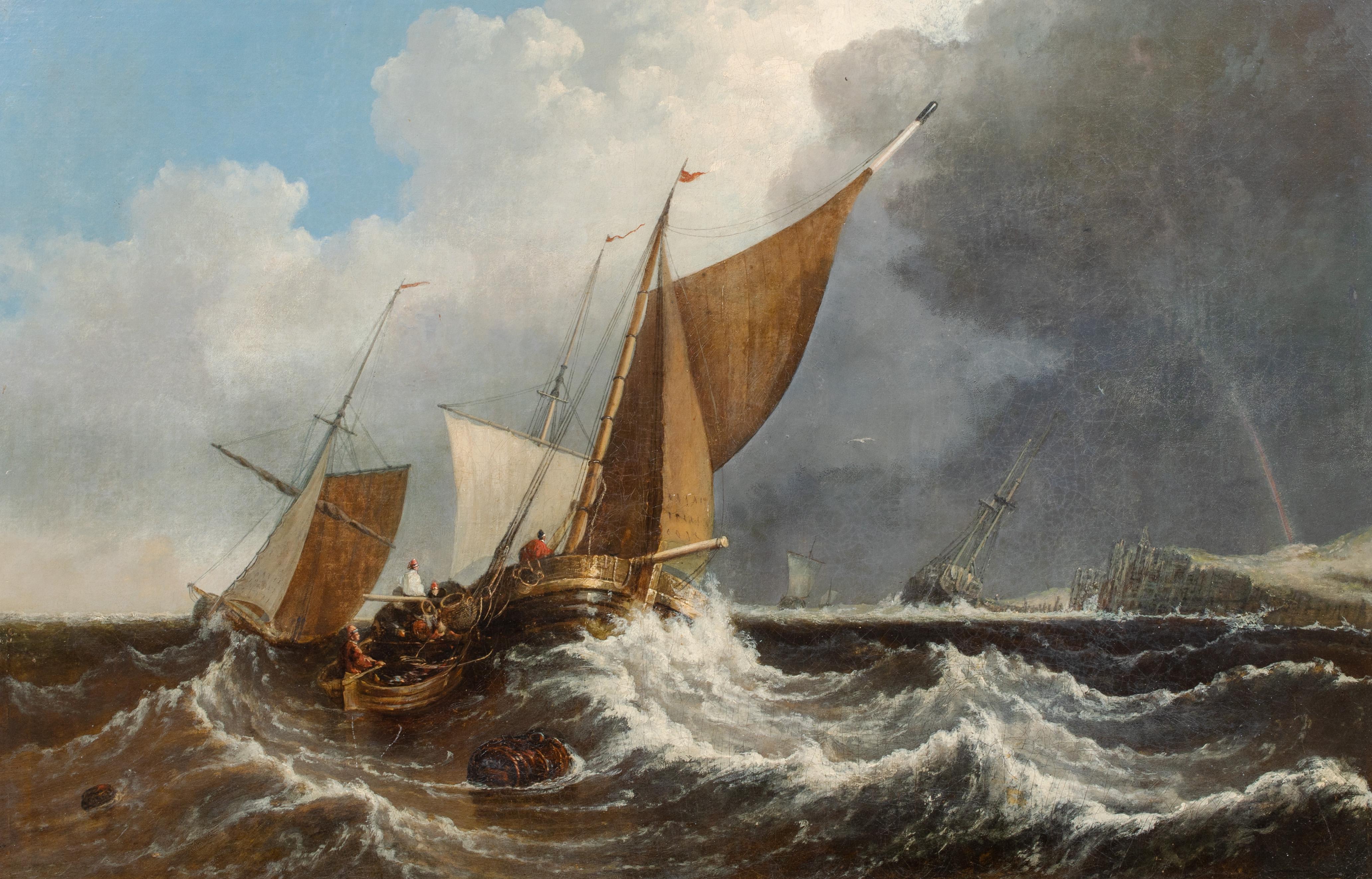 La tempesta che si avvicina, XIX secolo - Portrait Painting Marrone di George Clarkson Stanfield