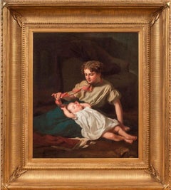 The Gentle Sister, Genre Scene by George Cochran Lambdin (1830–1896, American)