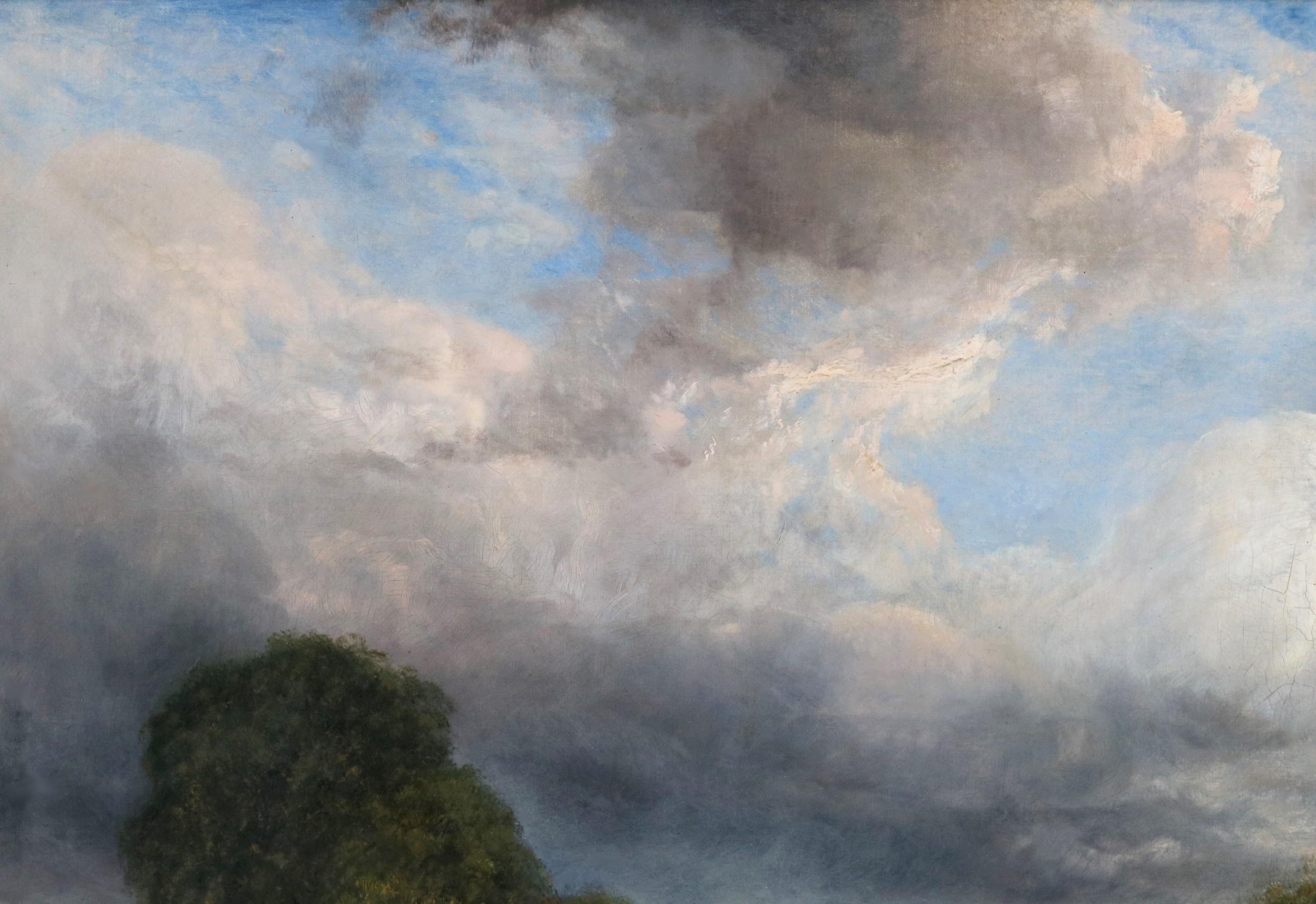Going to Market - Exposition de peinture à l'huile du 19e siècle Woking Common dans le Surrey en vente 2