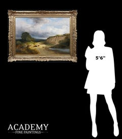 Going to Market, Surrey - 19th Century Exhibition Oil Painting of Woking Common