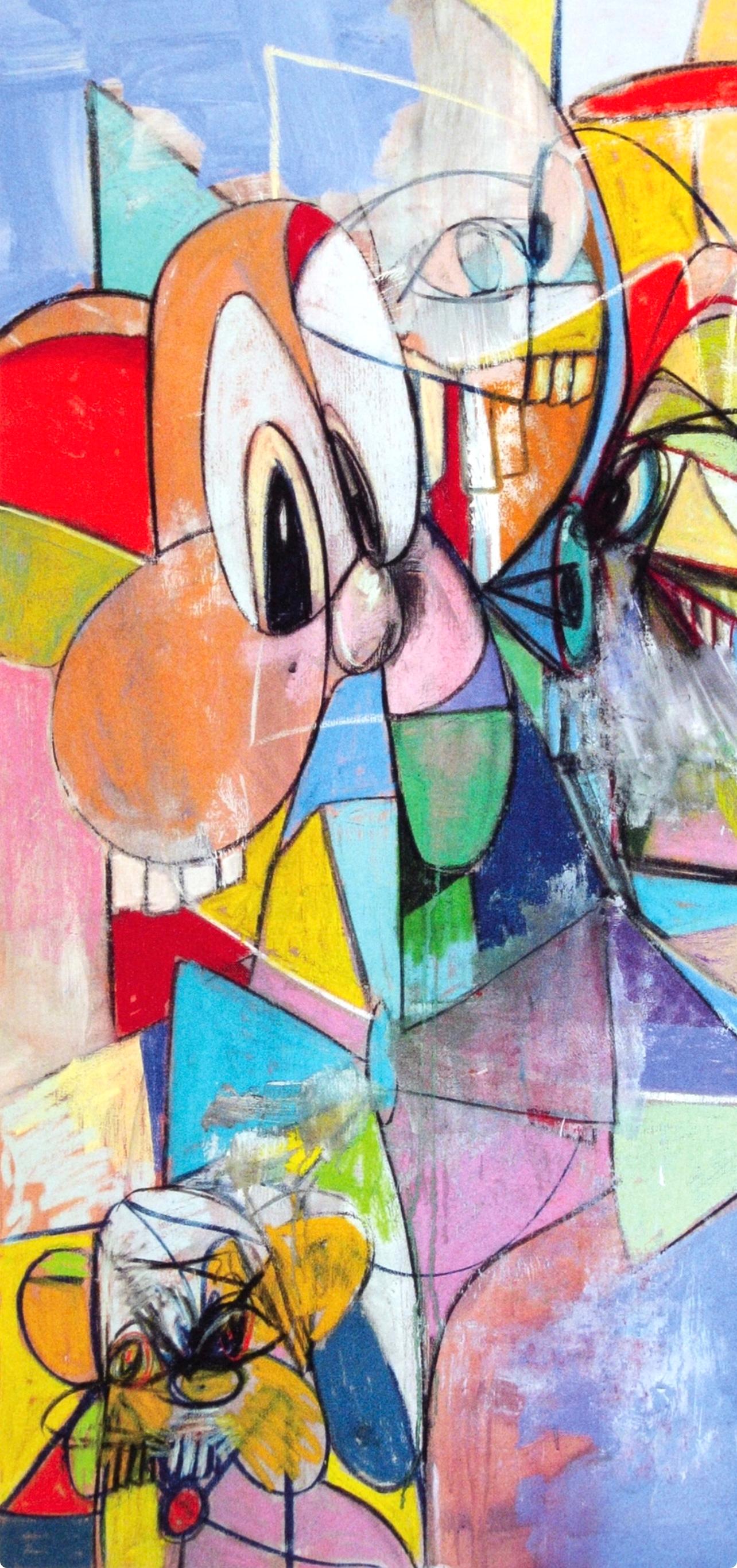 Condominio, Antropologia, Disegno Quadri (dopo) - Print di George Condo
