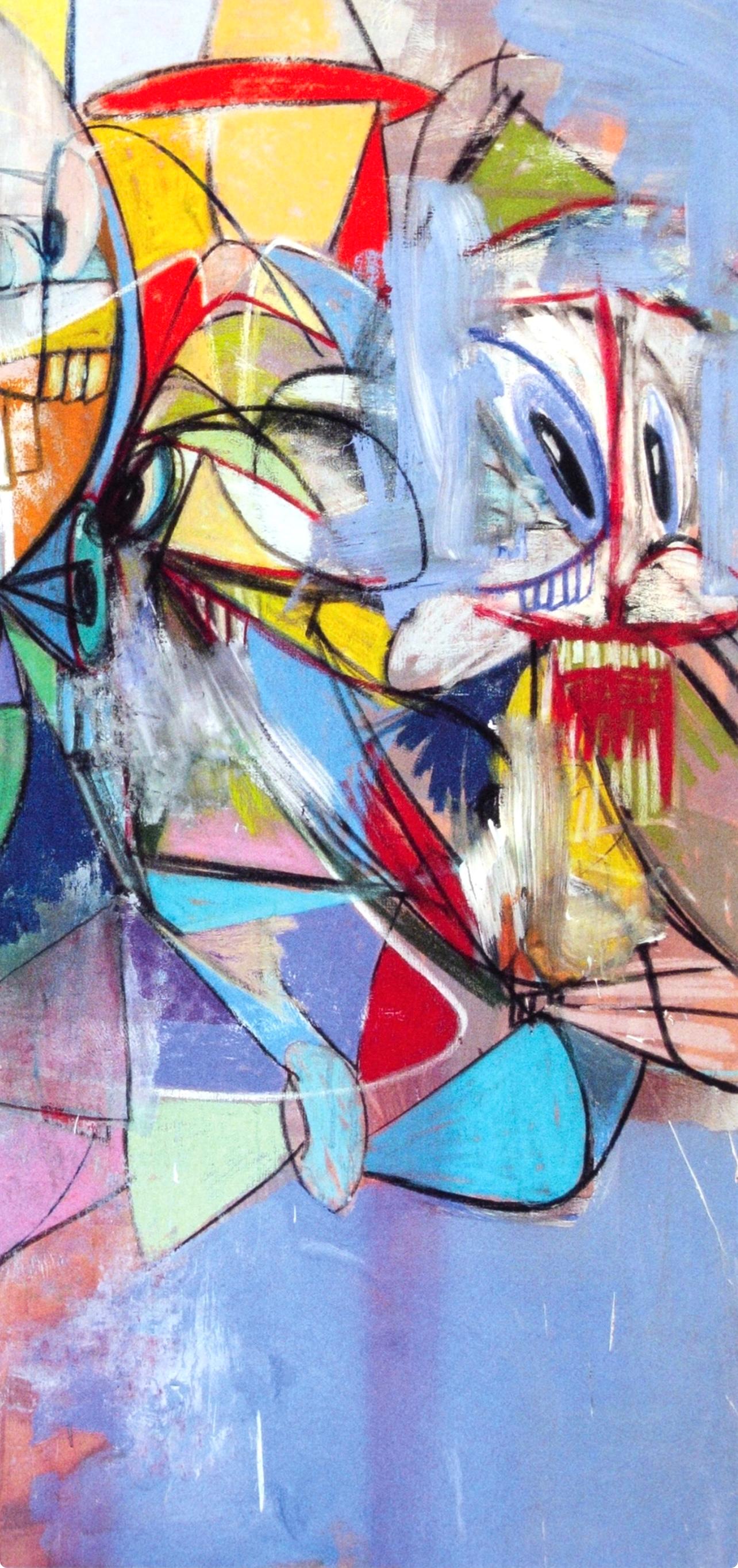Condominio, Antropologia, Disegno Quadri (dopo) - Figurative Print Grigio di George Condo